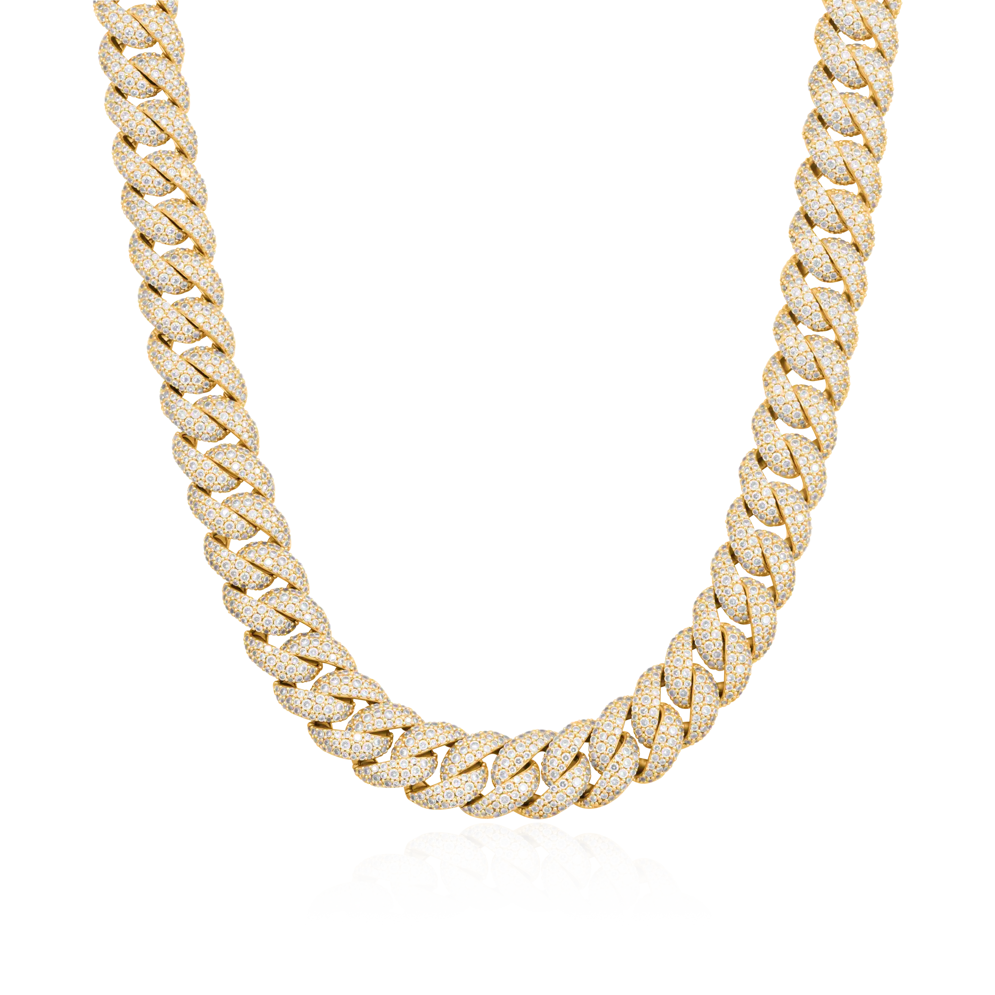 Women's Round Cut Cuban Link Chain - 12mm