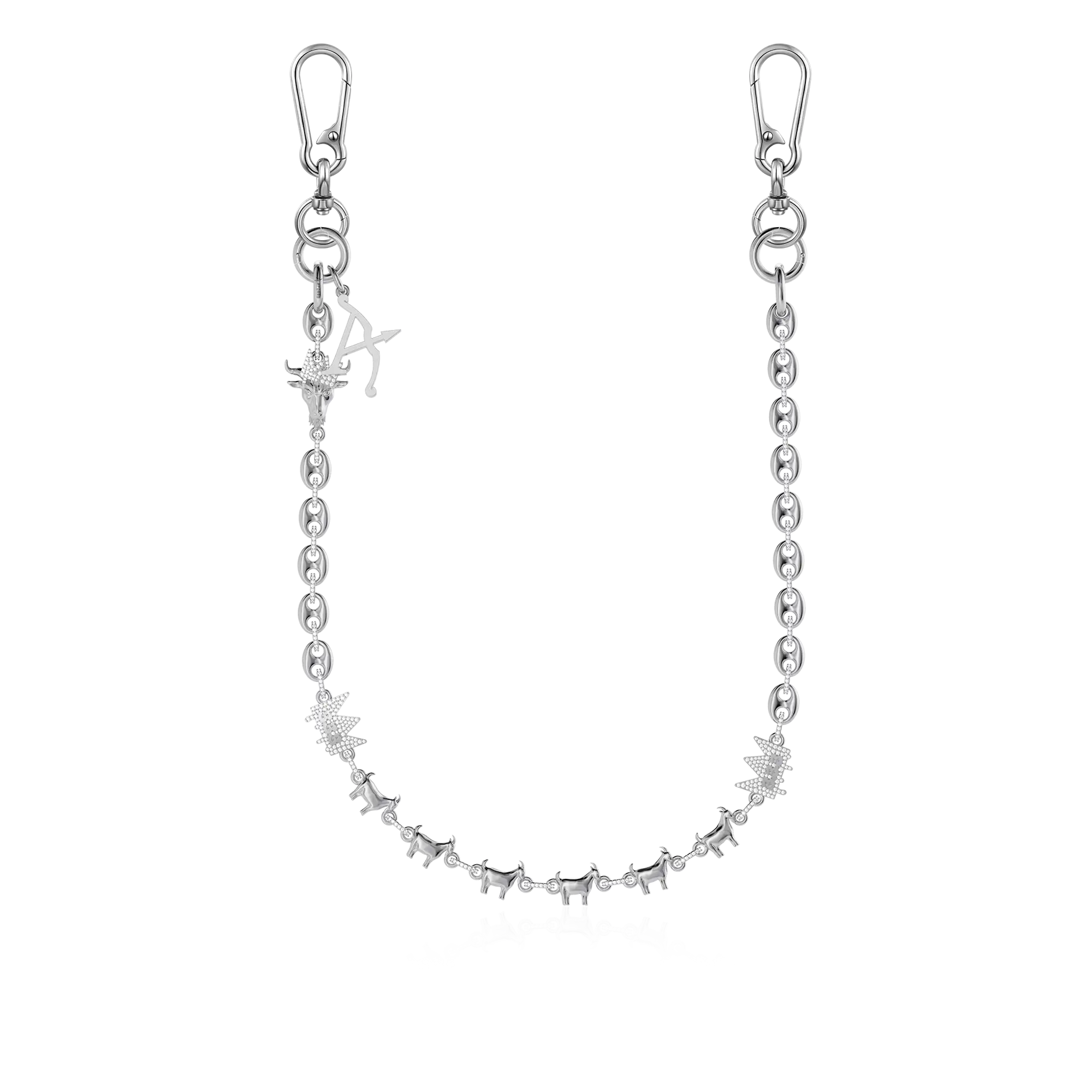 Moissanite Mighty G.O.A.T. Wallet Chain