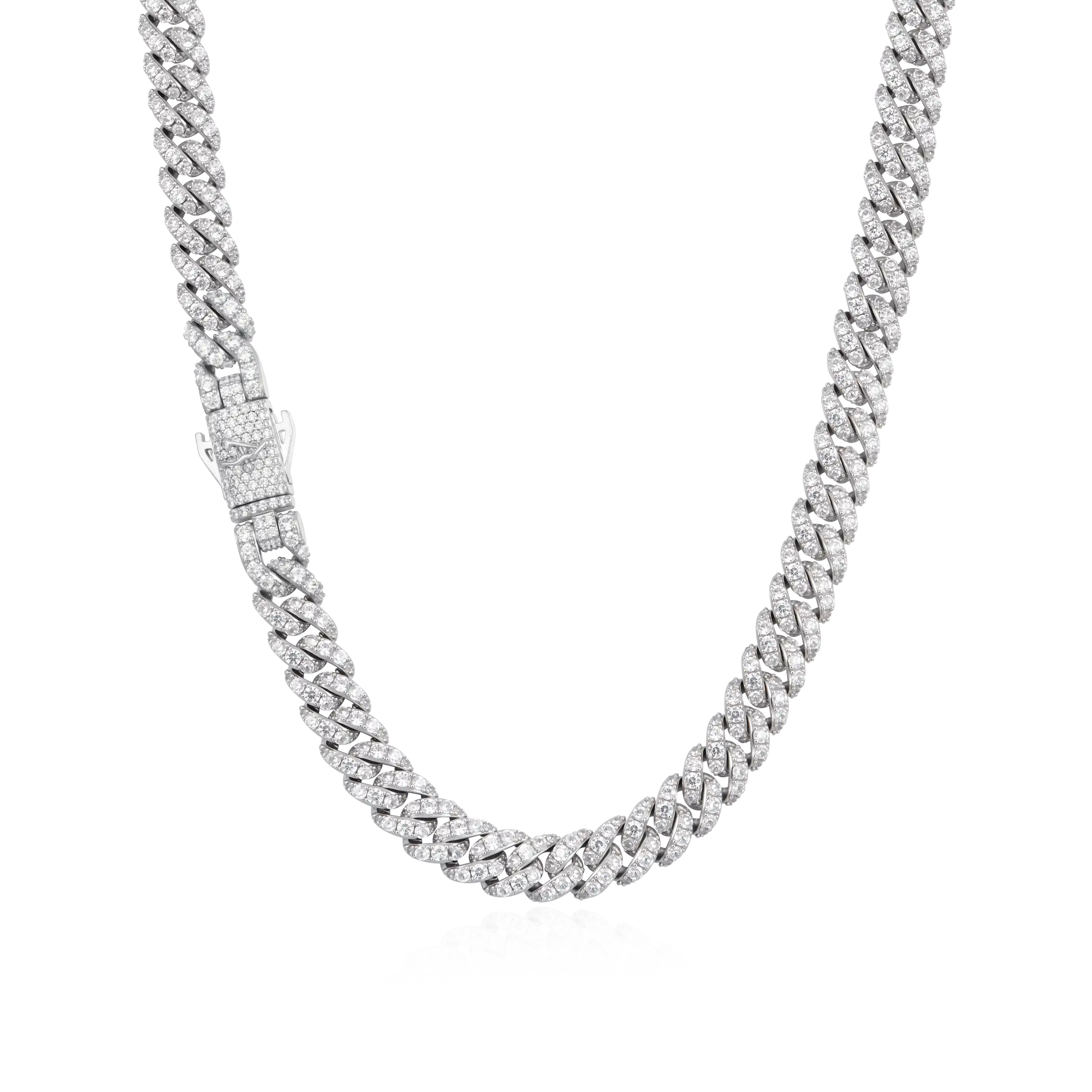 Micro Round Cut Cuban Link Chain - 8mm