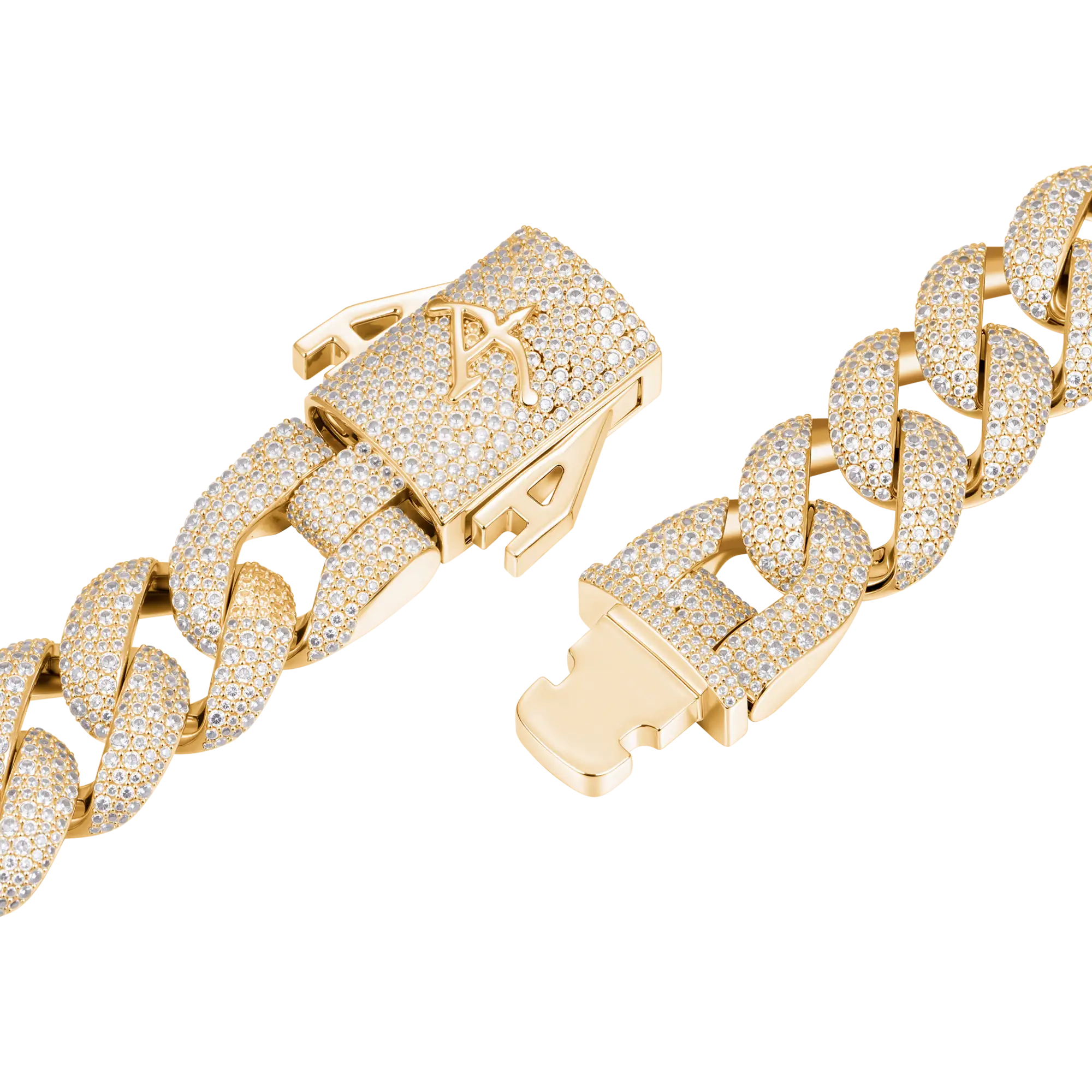 Moissanite Round Cut Cuban Link Chain - 19mm