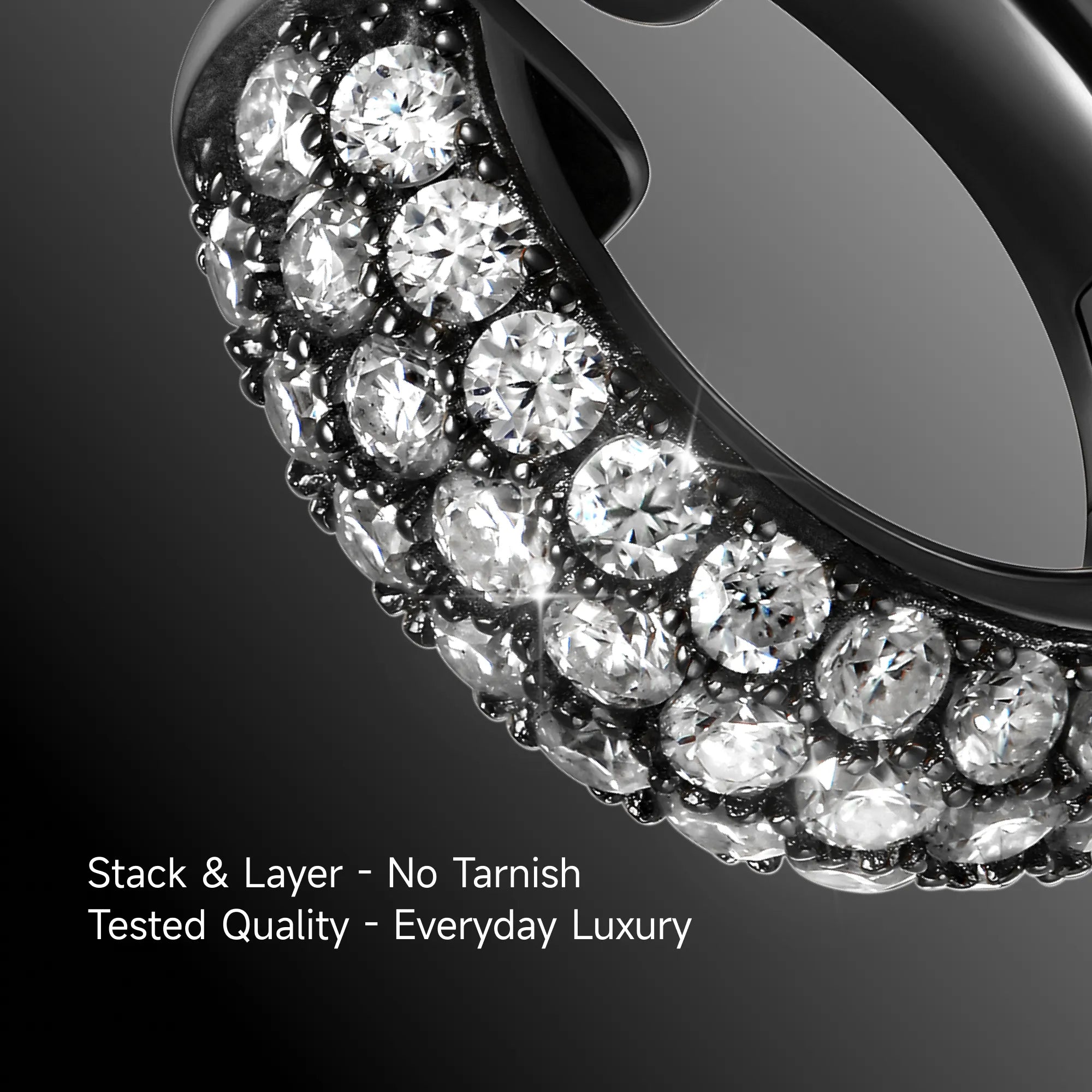 Pendiente de aro en racimo S925