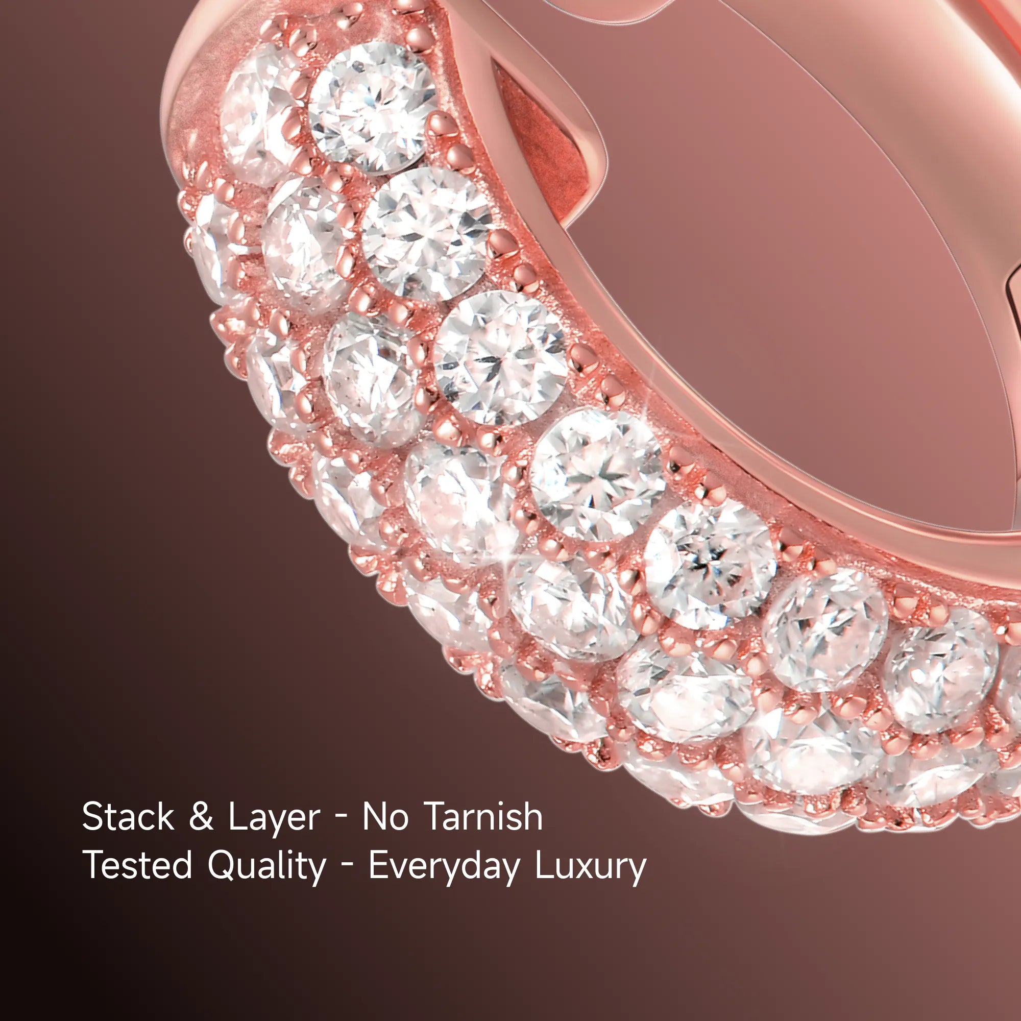 Pendiente de aro en racimo S925