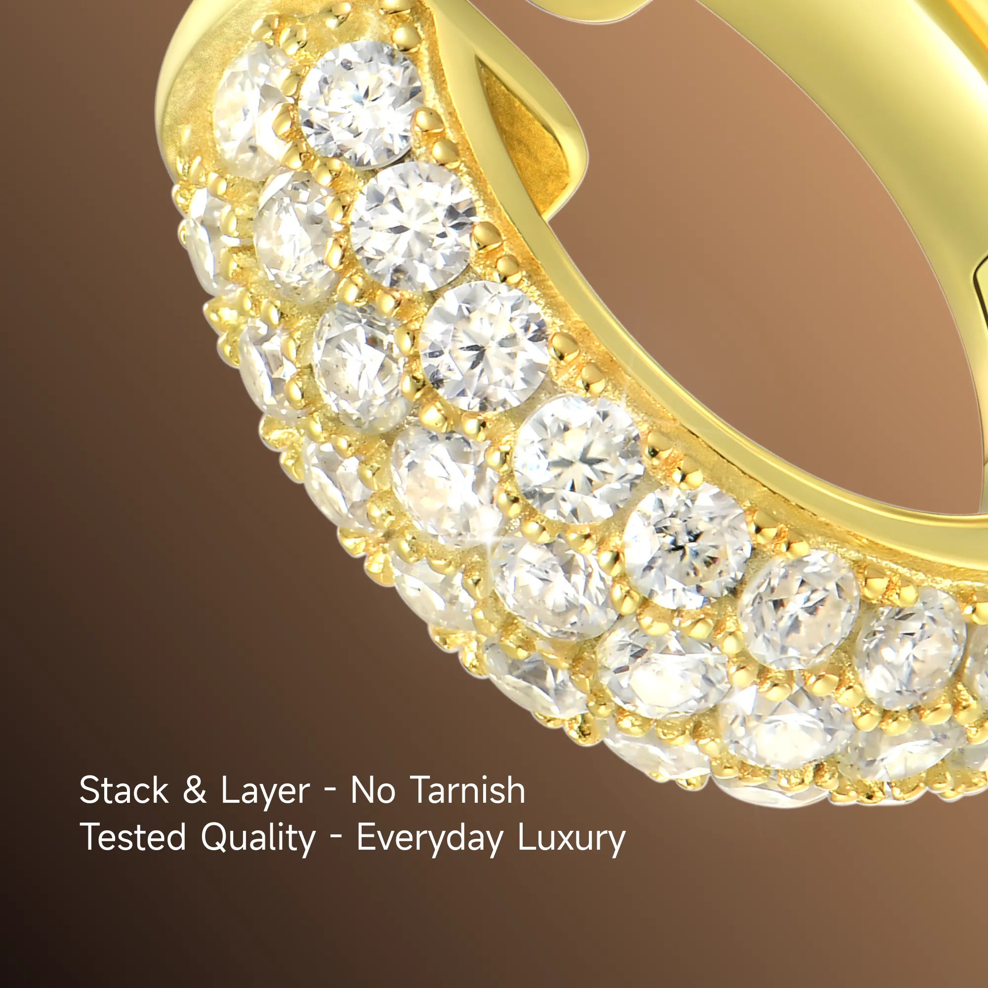 Pendiente de aro en racimo S925