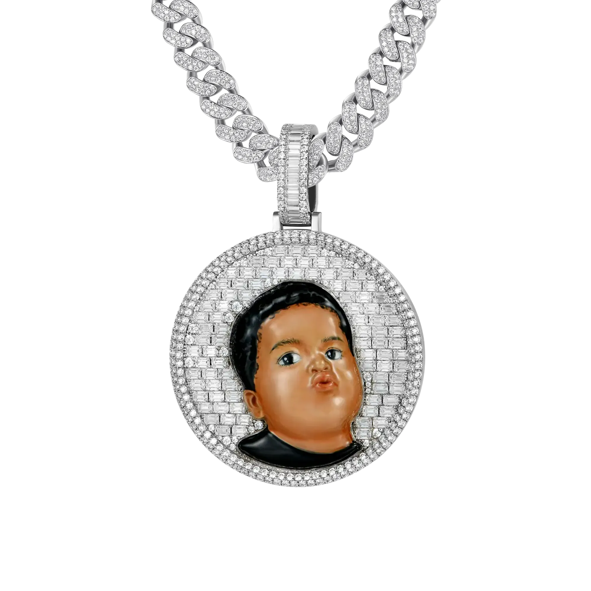 Custom 50mm Moissanite Round Pendant-Fine Jewelry – APORRO® EUROPE