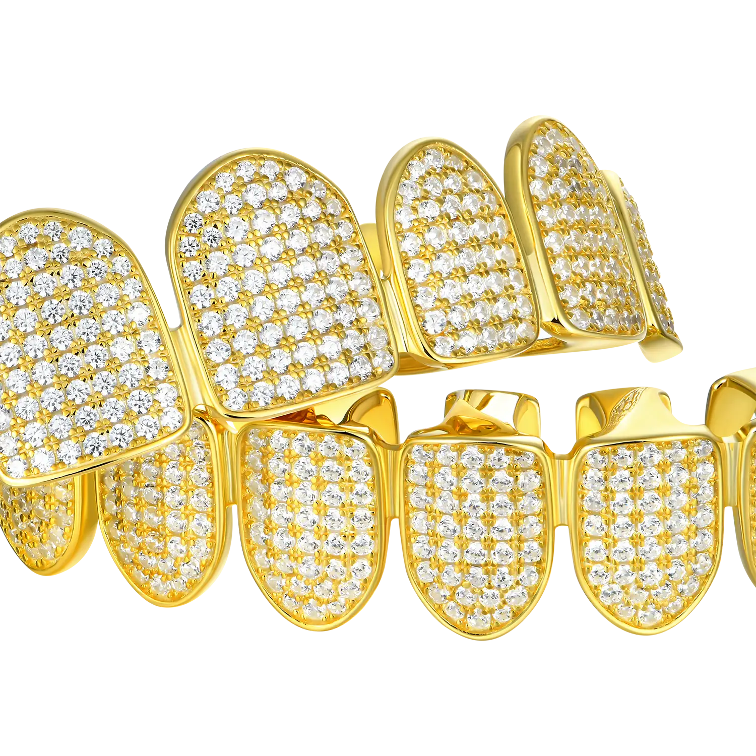 Pre-made Iced Out Gold Grillz