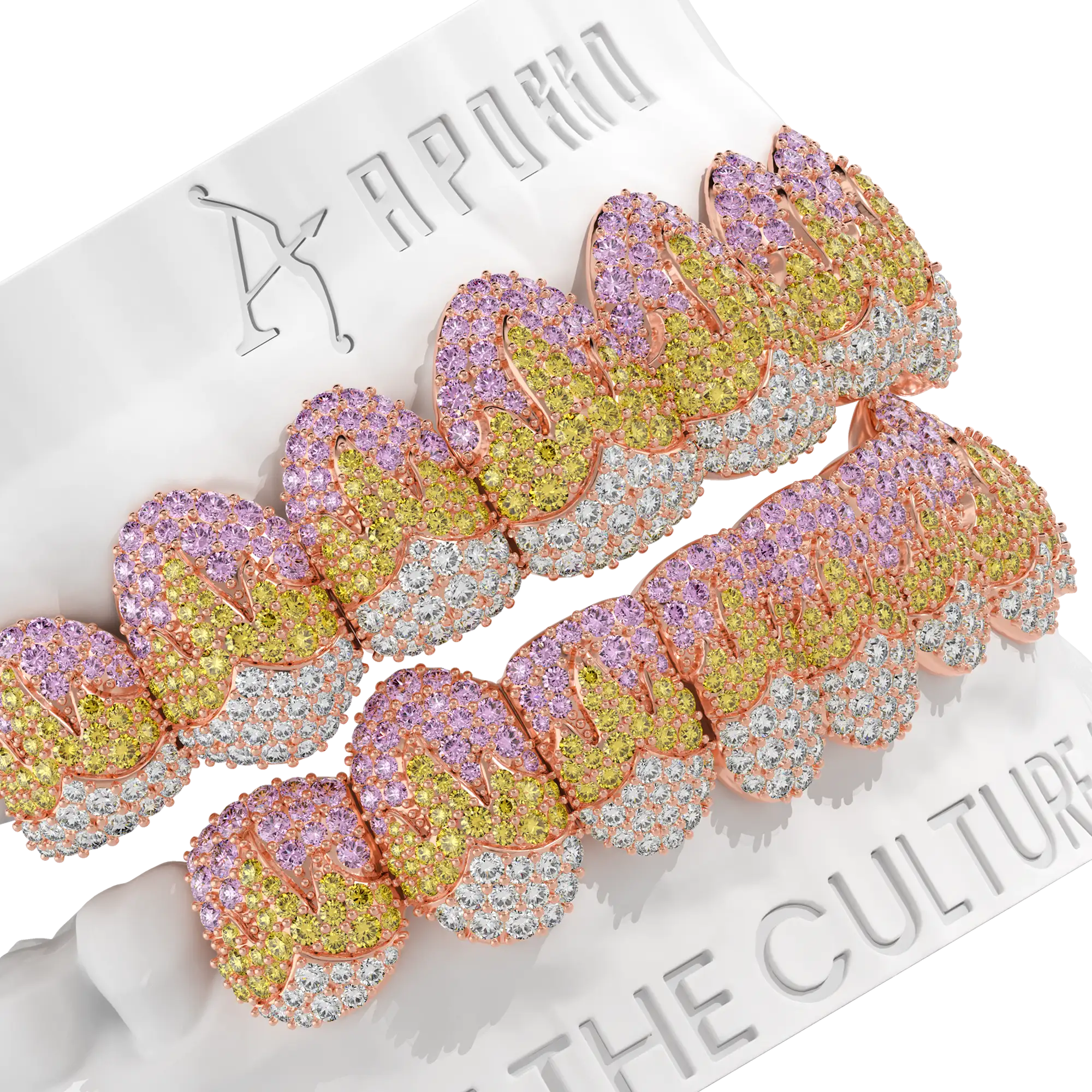 Melting Color Flame Pave Grillz
