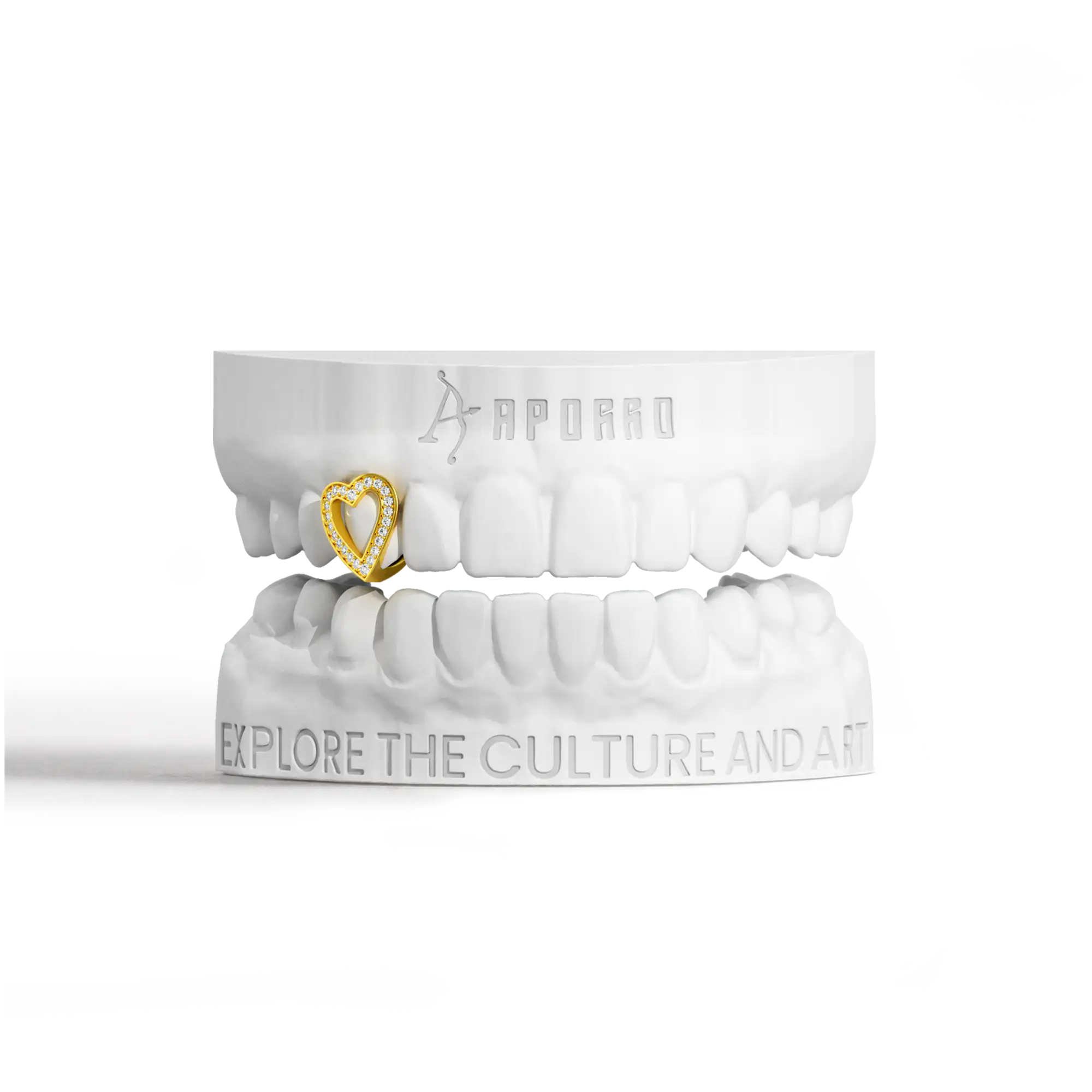Heart-shaped cutout Grillz