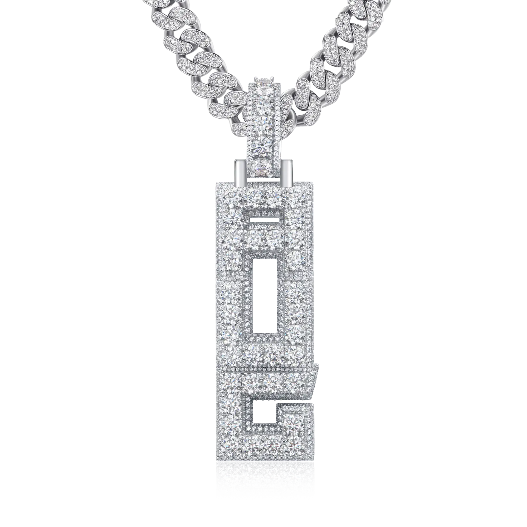 Custom Radiant Layers Vertical Letter Pendant