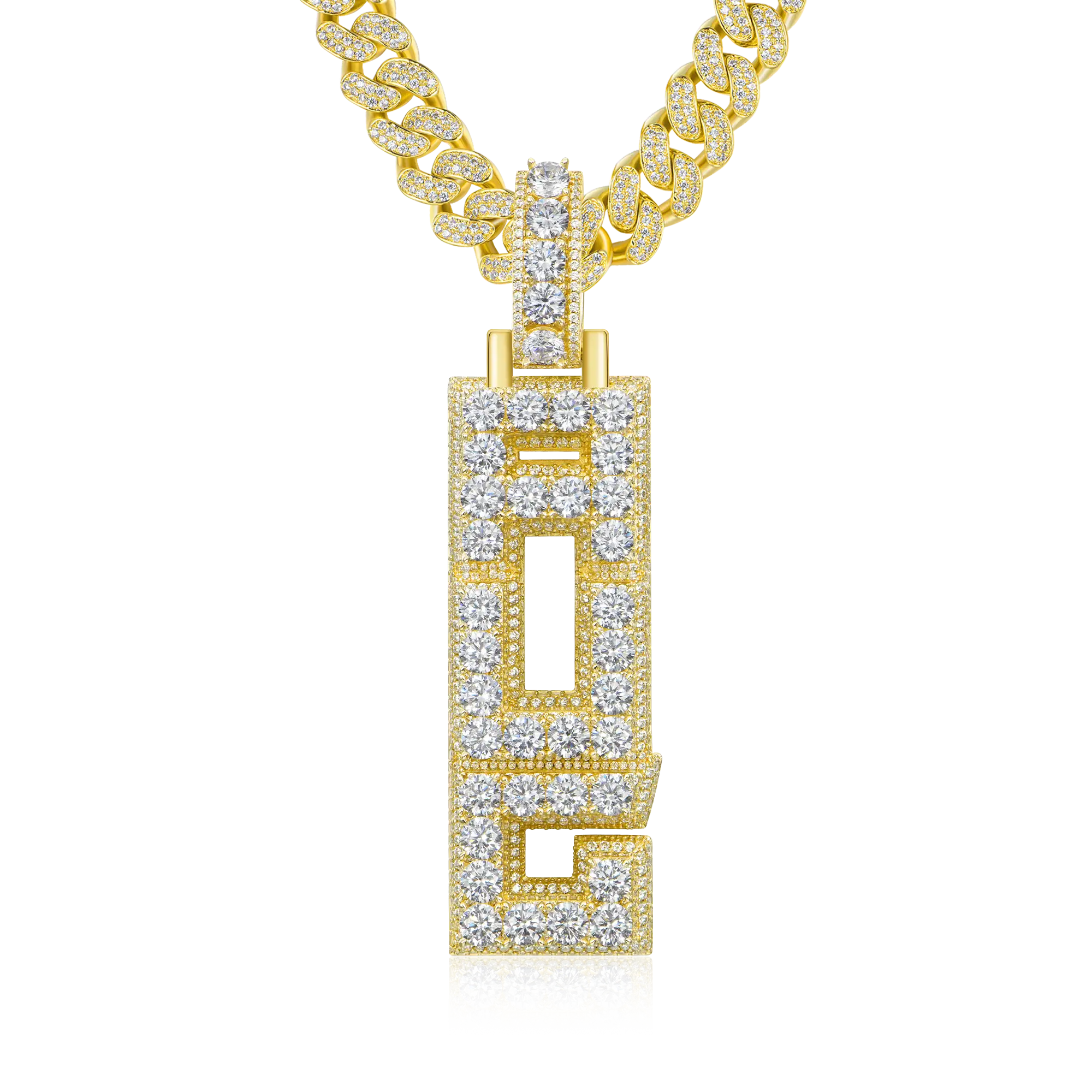 Custom Radiant Layers Vertical Letter Pendant