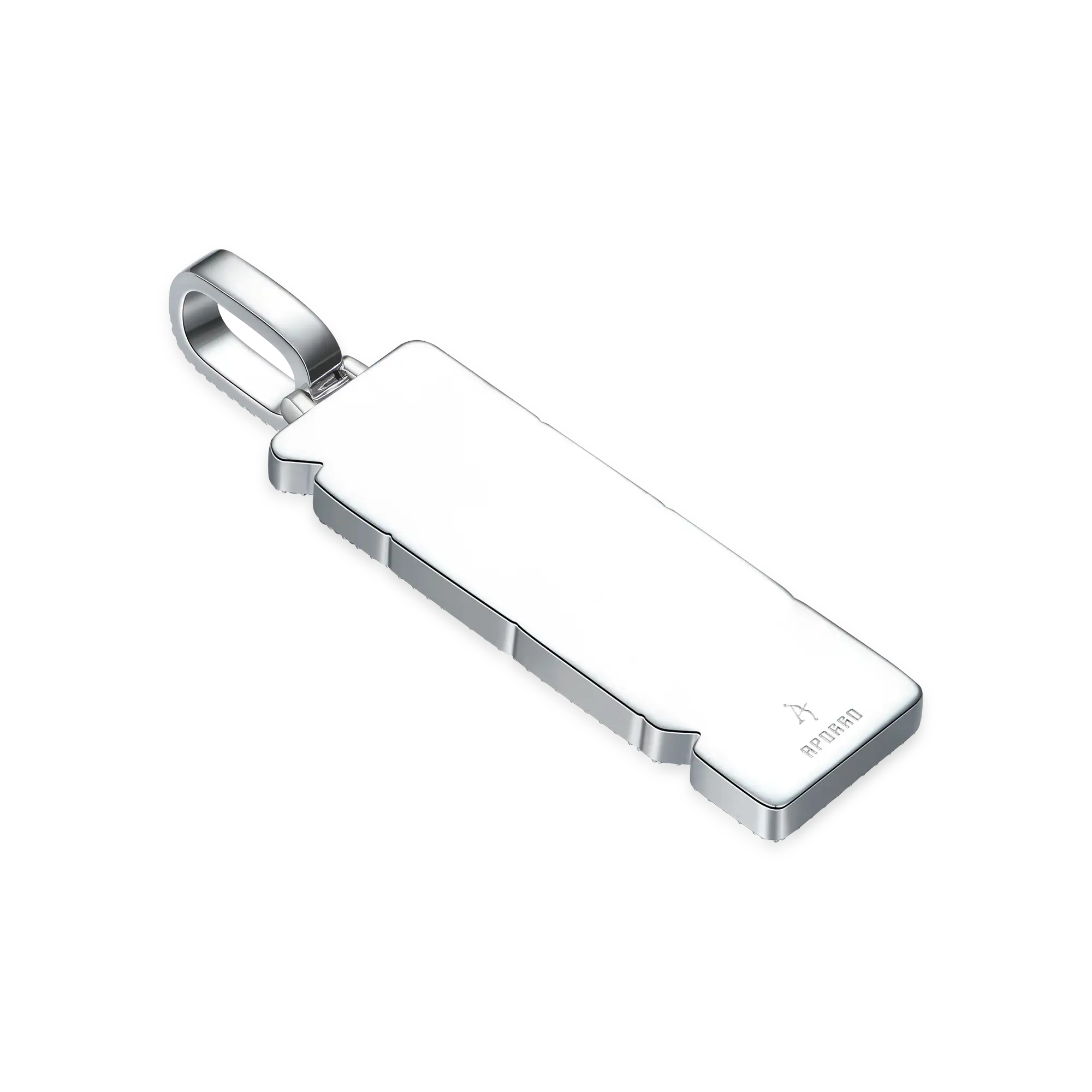 Custom Iced Mix-cut Vertical Pendant - Width - 21mm