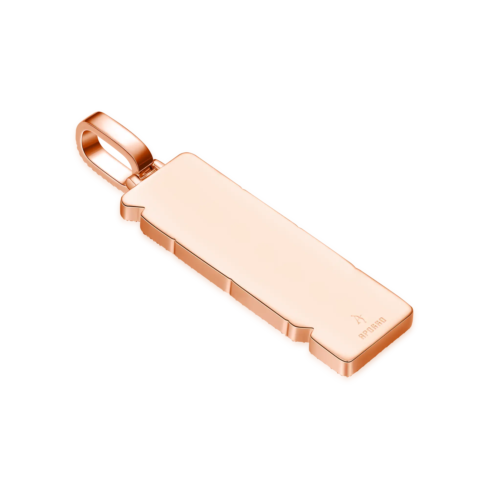 Custom Iced Mix-cut Vertical Pendant - Width - 21mm