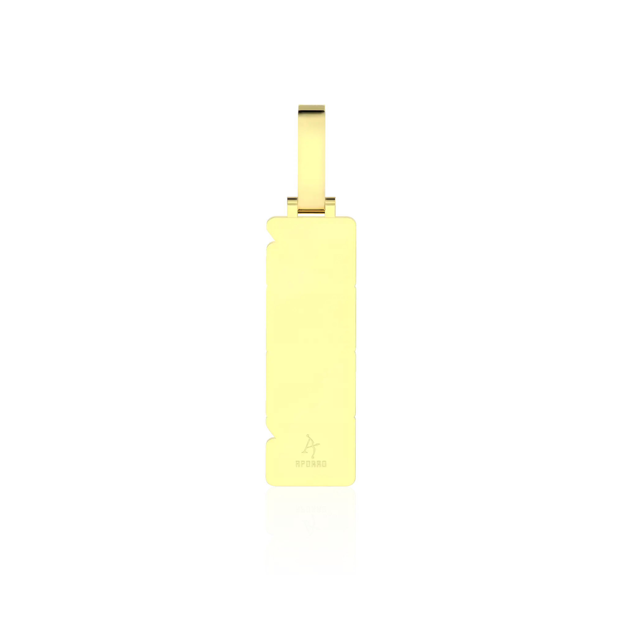 Custom Iced Vertical Letter Pendant