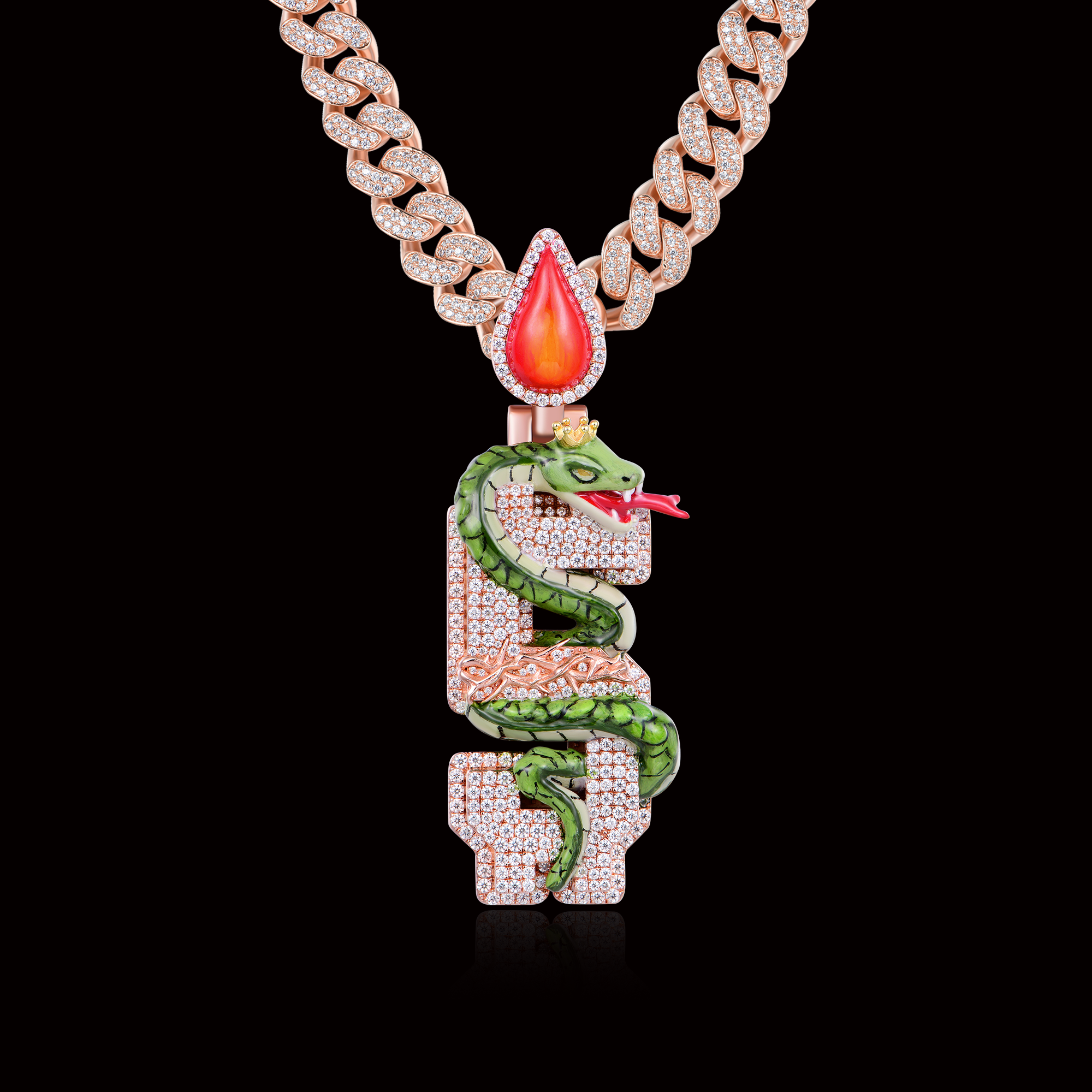 APORRO Premium Custom lnitial Pendant With Enamel