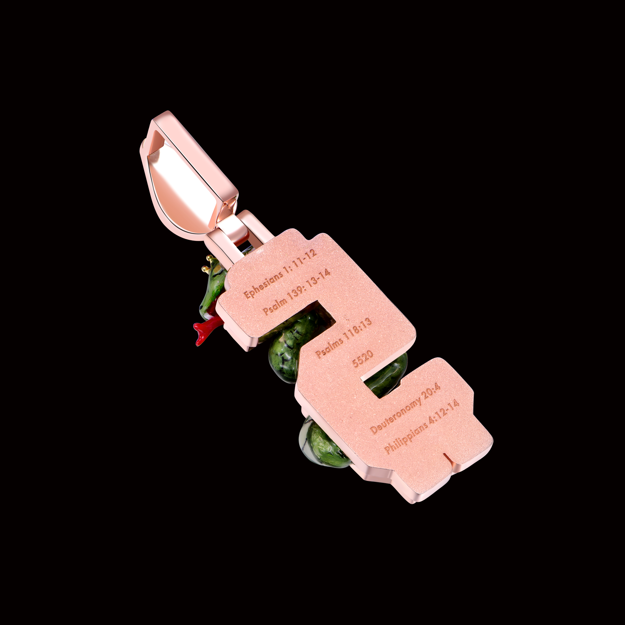 APORRO Premium Custom lnitial Pendant With Enamel