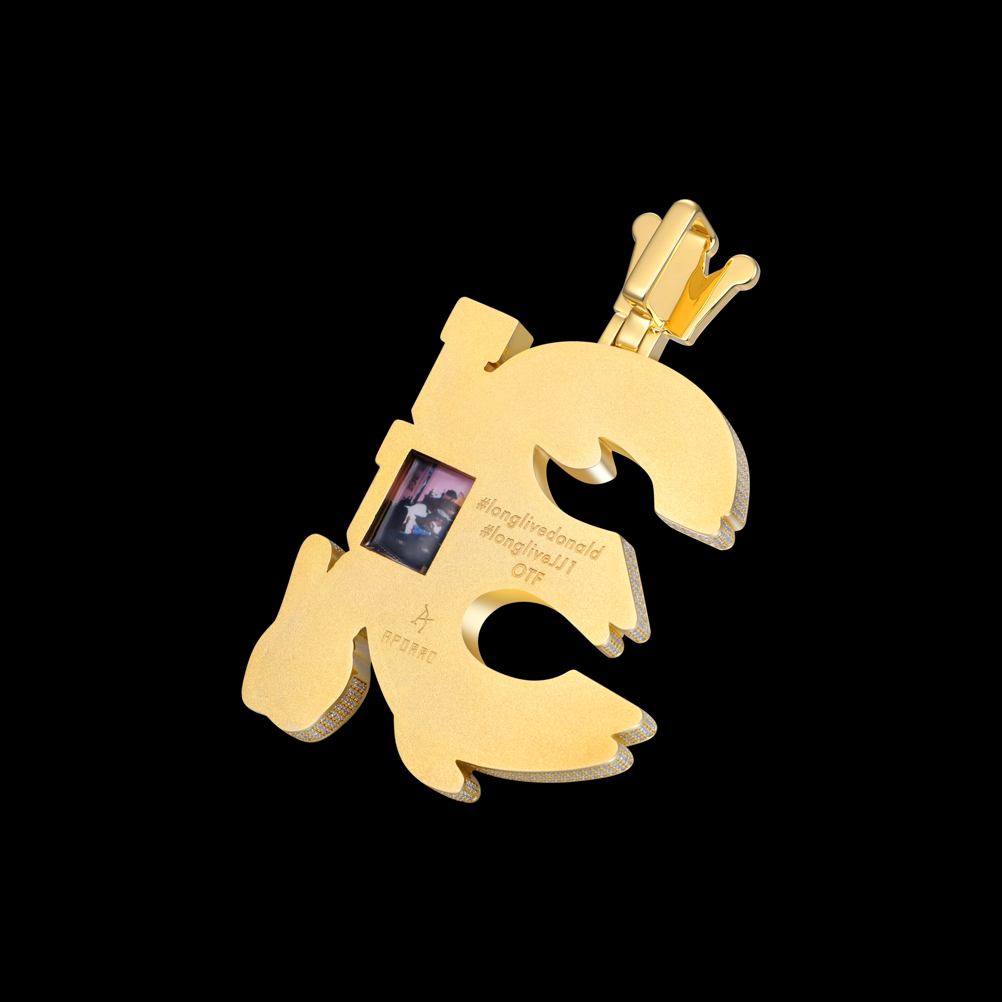 APORRO Premium Custom Fully Iced Number 3 Pendant