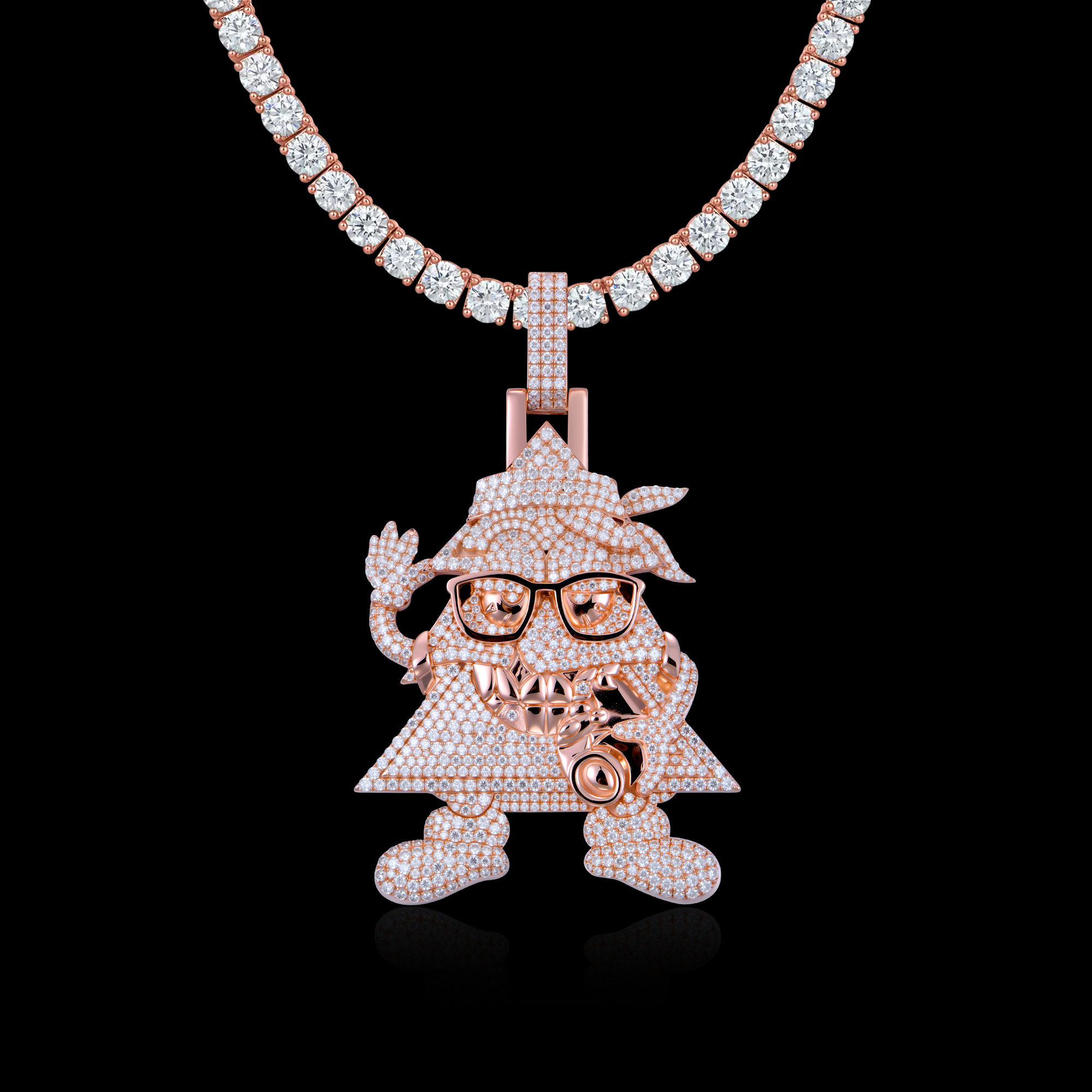 APORRO Premium Custom 3D Iced Logo Pendant