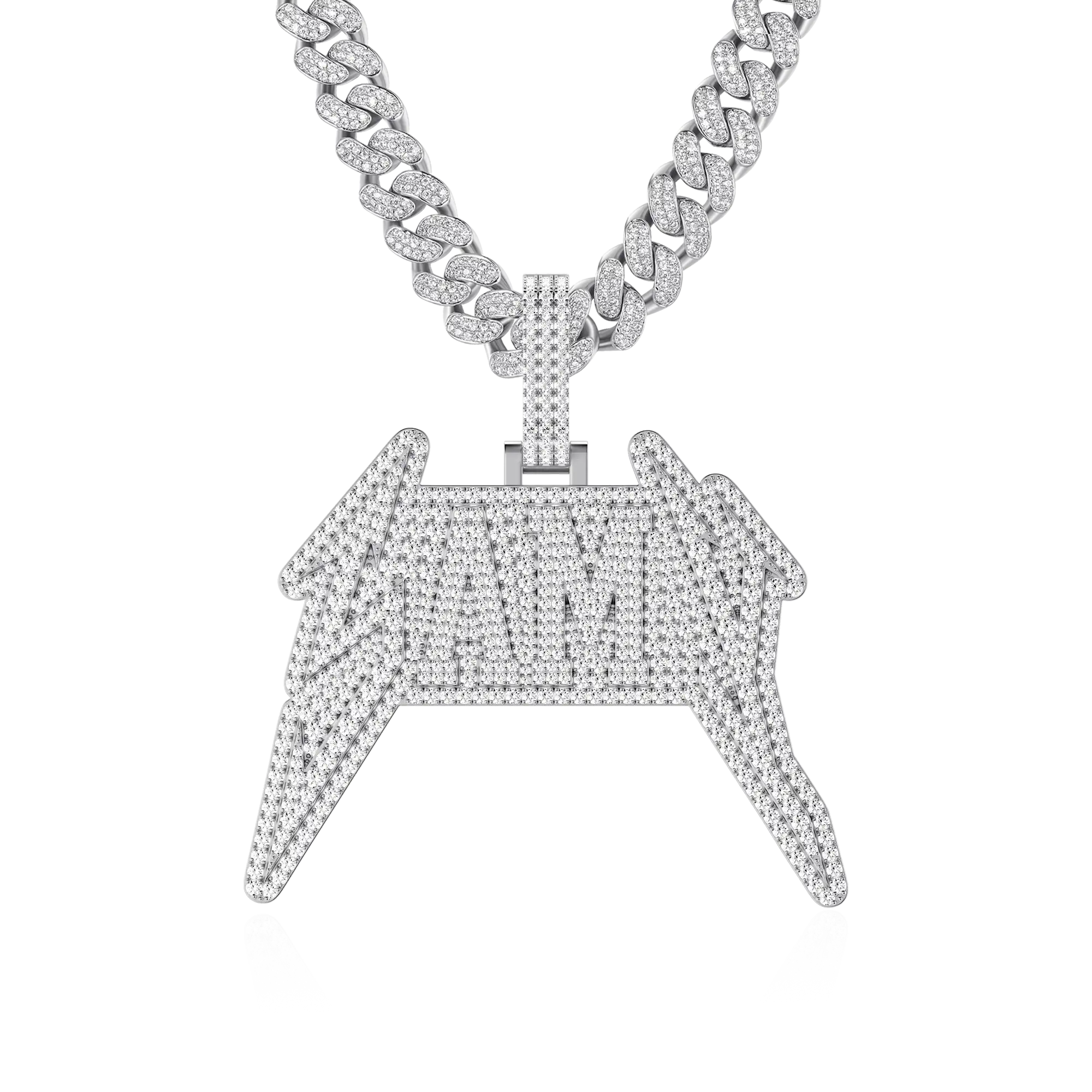 Custom Lightning Font Pendant