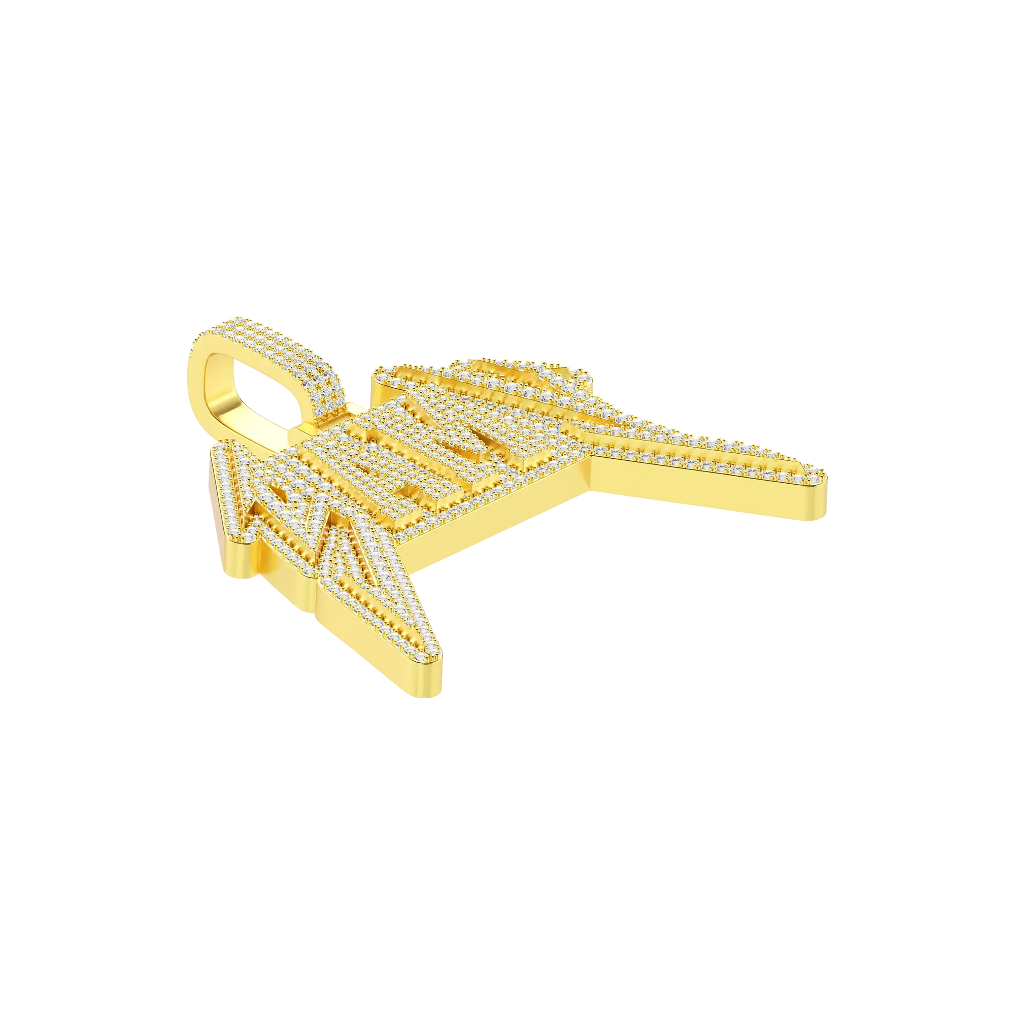 Custom Lightning Font Pendant