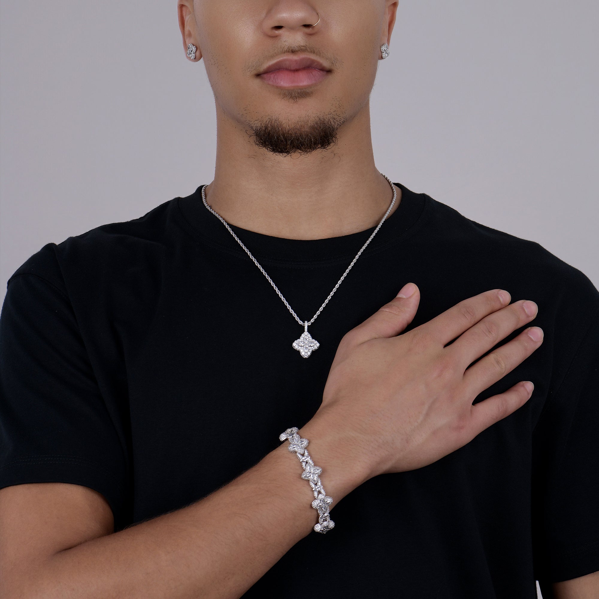 Lucky Ice Clover Set - White Diamond