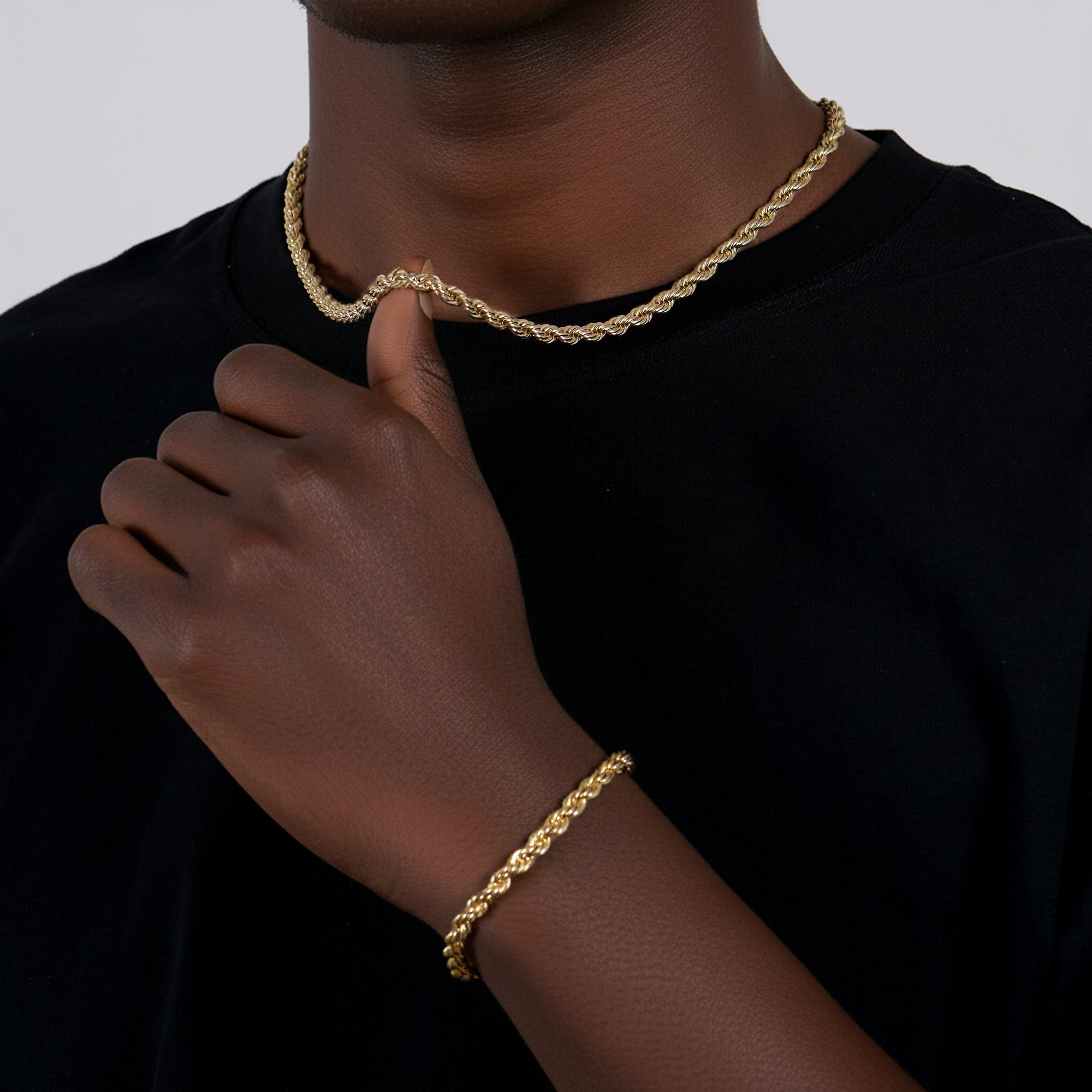 Conjunto de pulsera de cadena esencial de cuerda diaria &