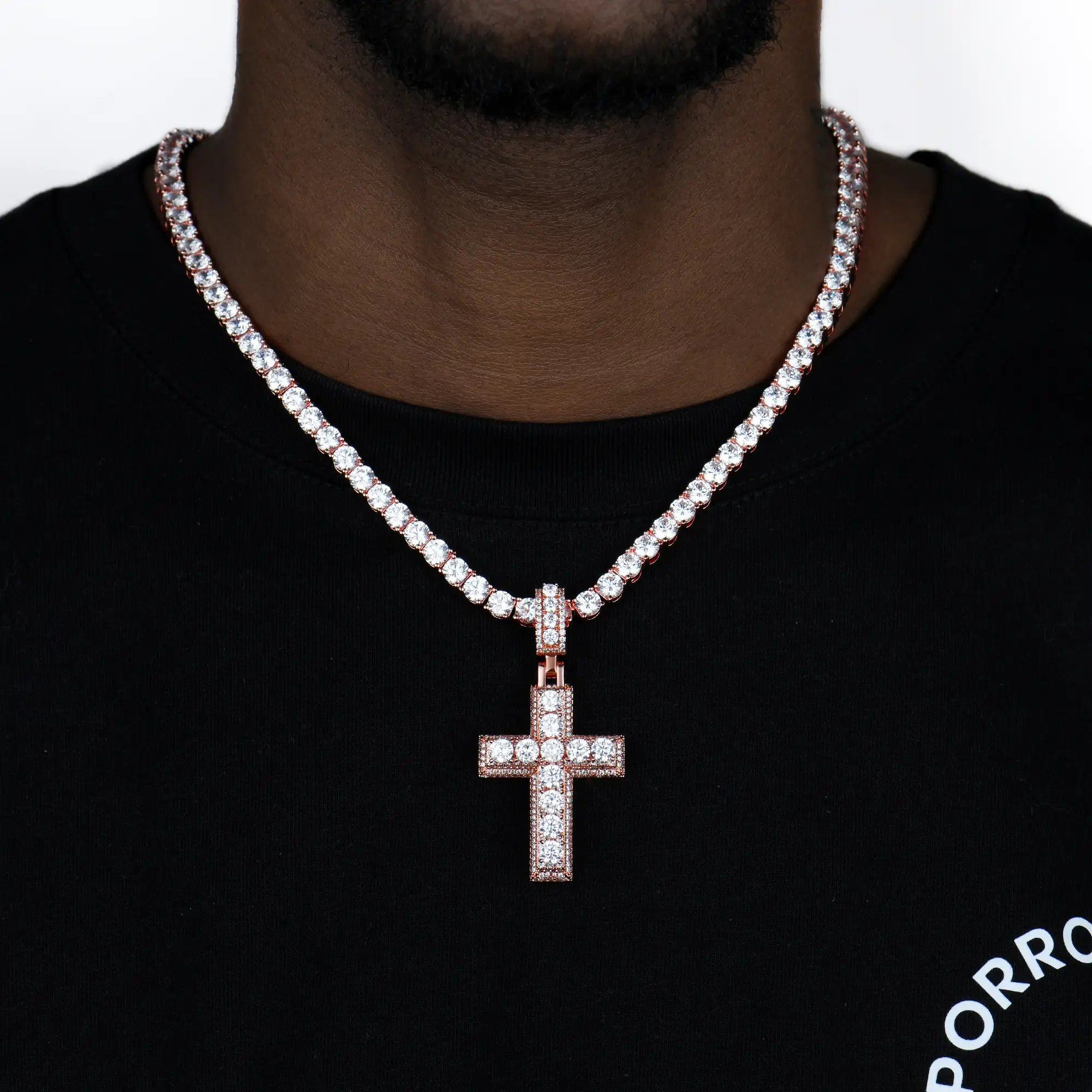 MOISSANITE Brilliance en capante Cross Cross Cross