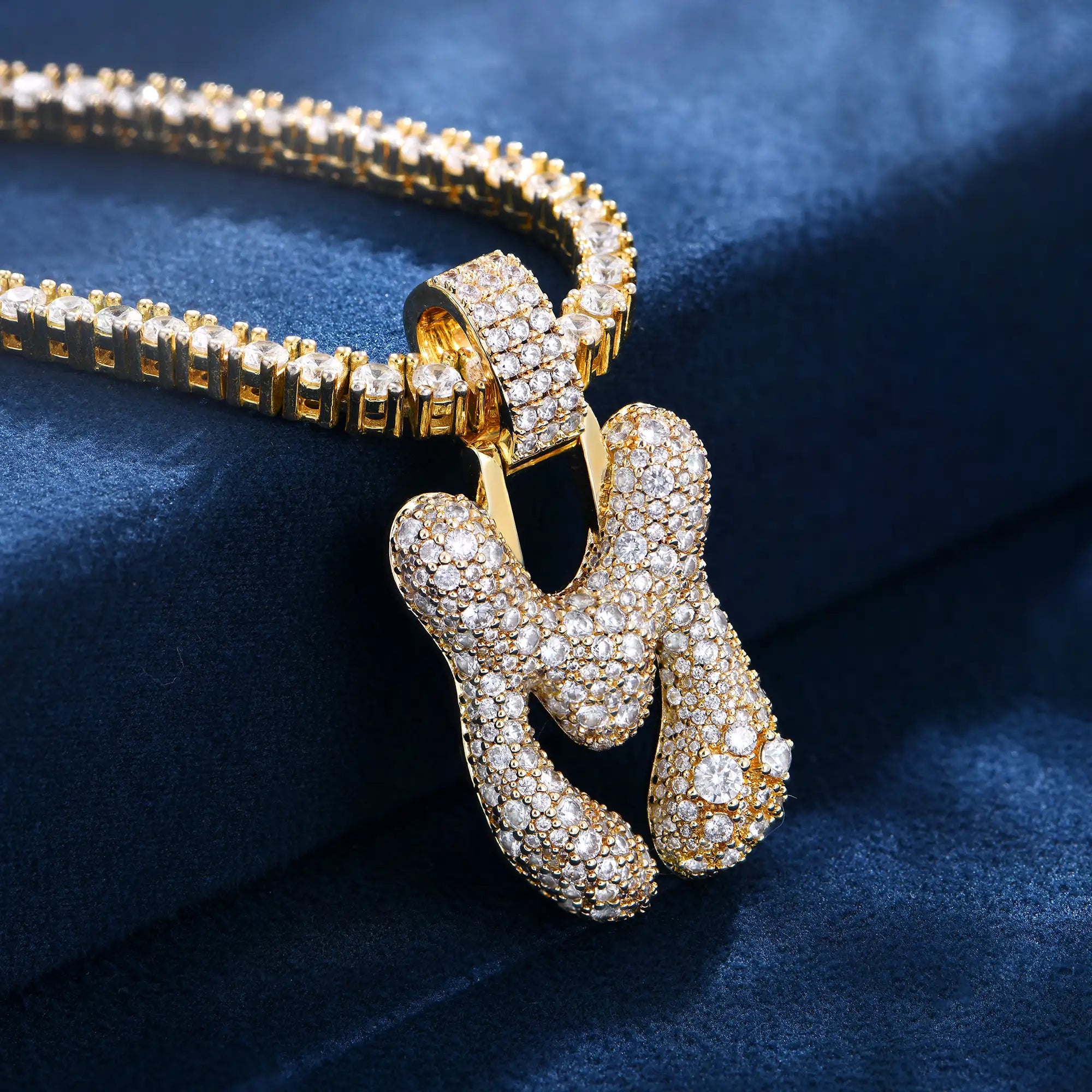 Custom Bubble Font Pendant - 30mm