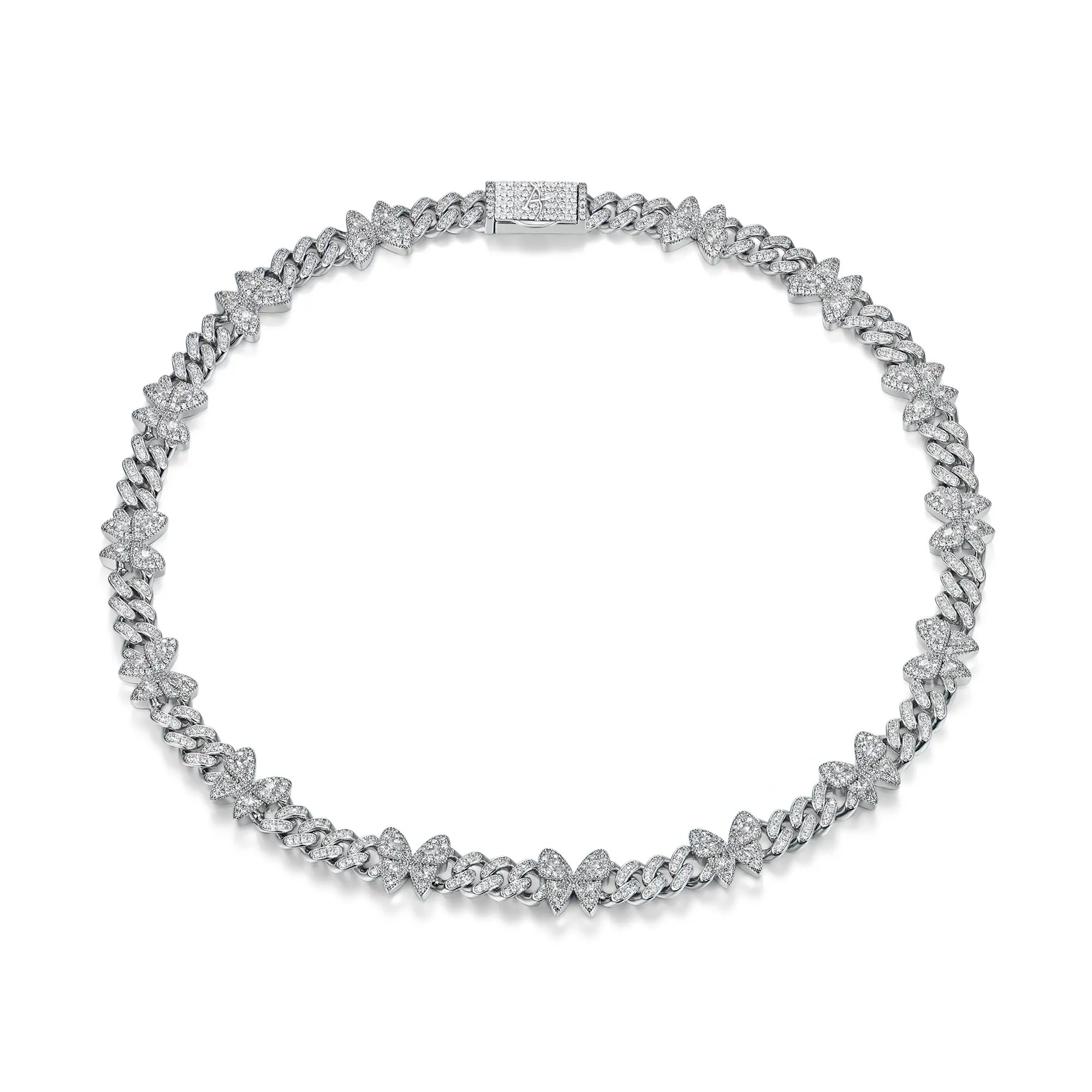 Lebendige runde geschnittene, gruppierte Schmetterlingskubanische Halskette - 8mm