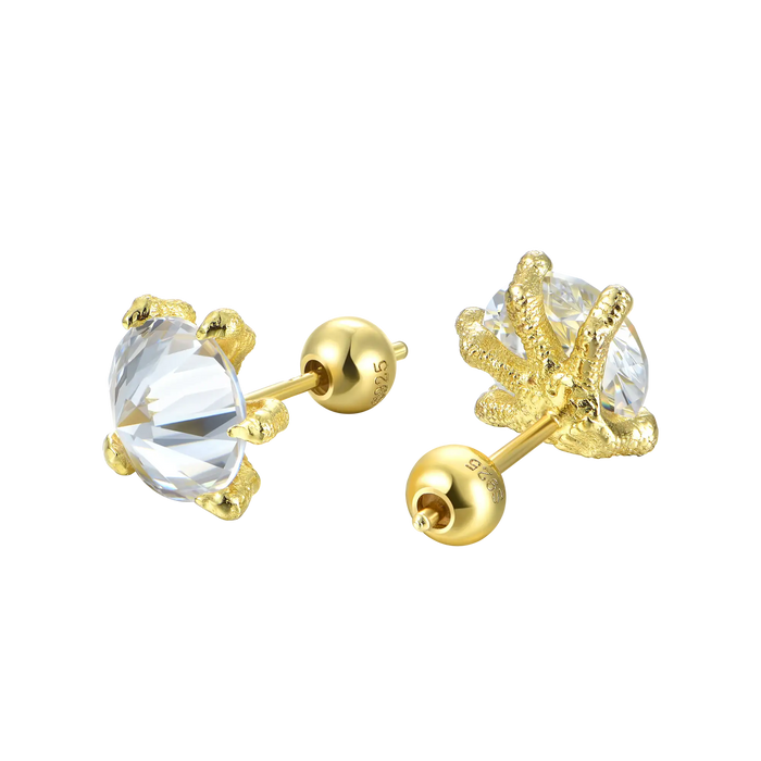 Wong Dragon Claw Stud Ohrring