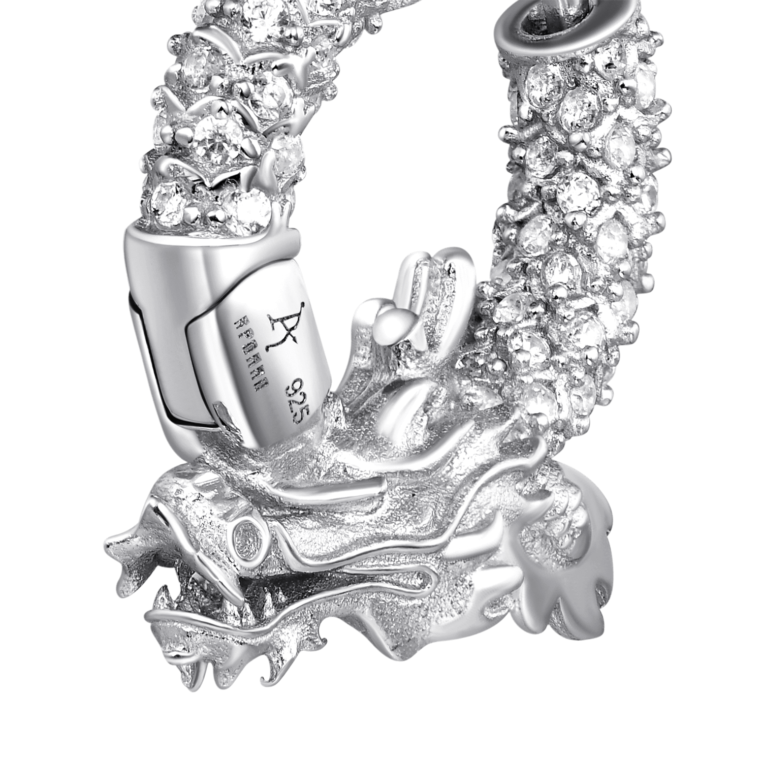 WONG Dragon Cuban Chain + Hoop Earrings Set