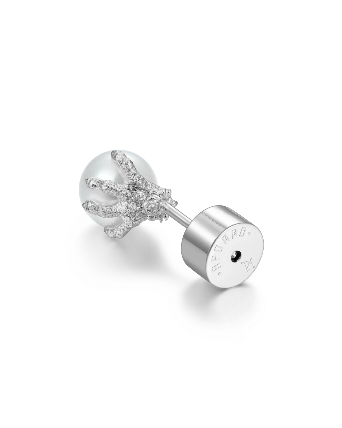 S925 WONG Dragon Pearl Stud Earring