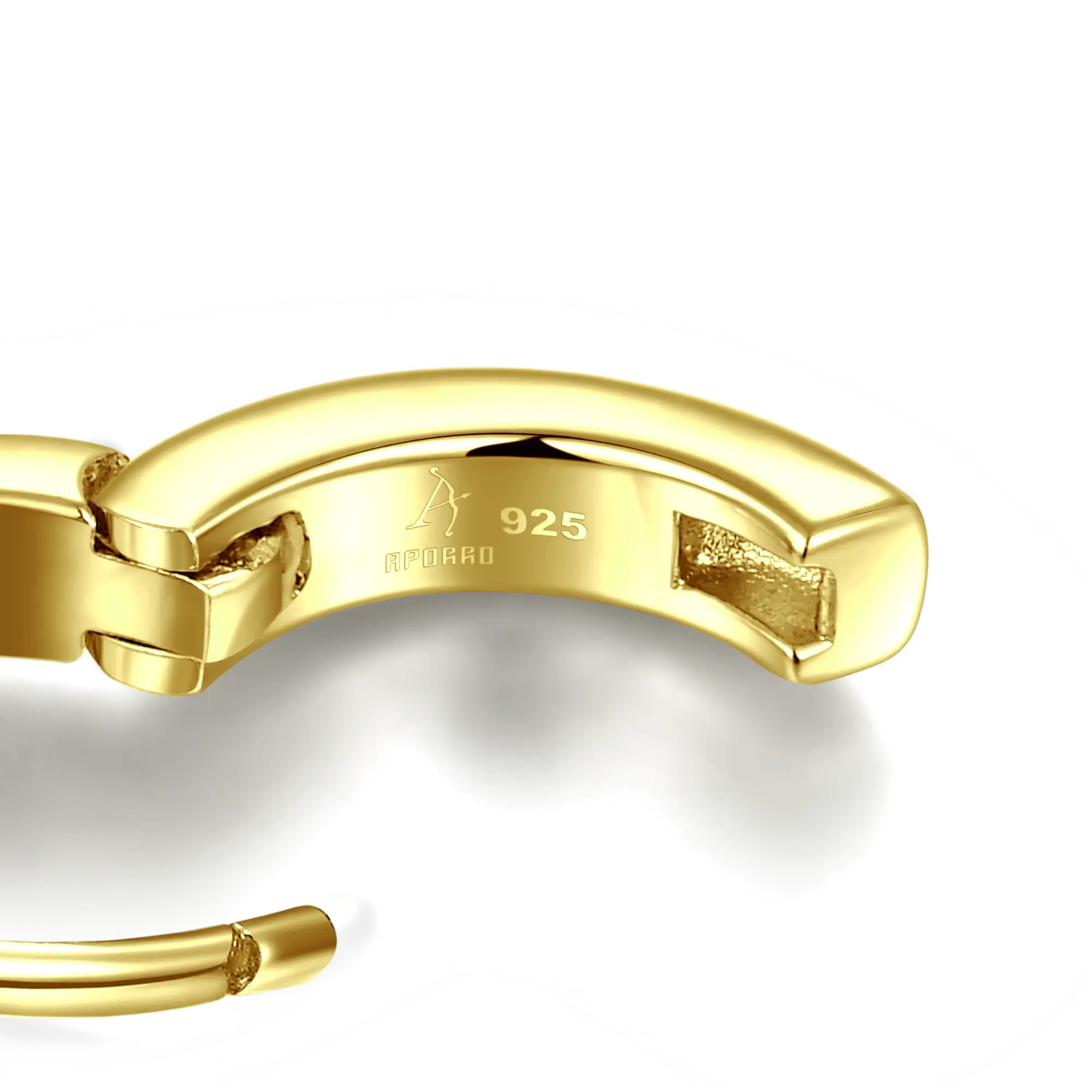 S925 Cross Hoop Earrings - Pair