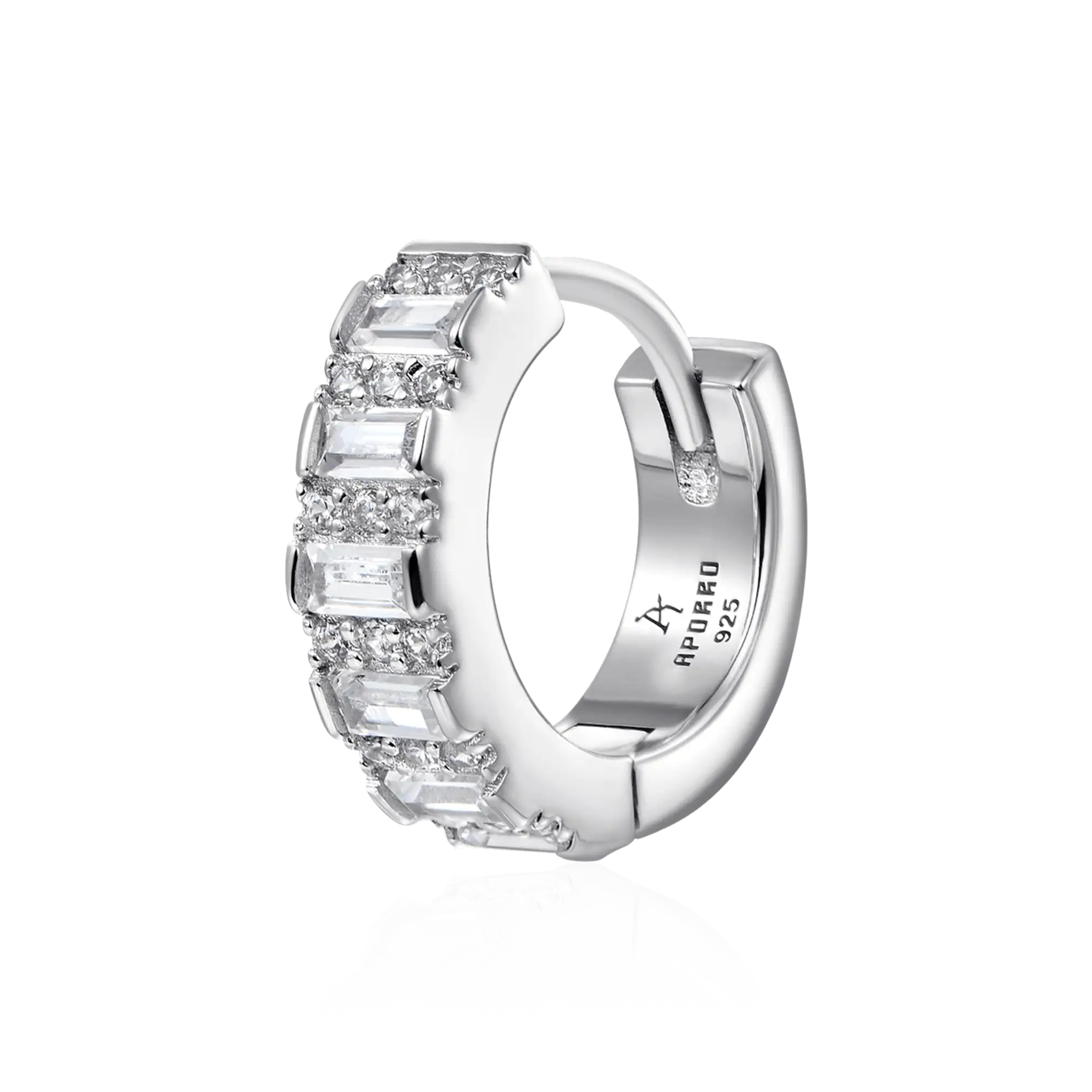 S925 Baguettes Hoop Earring