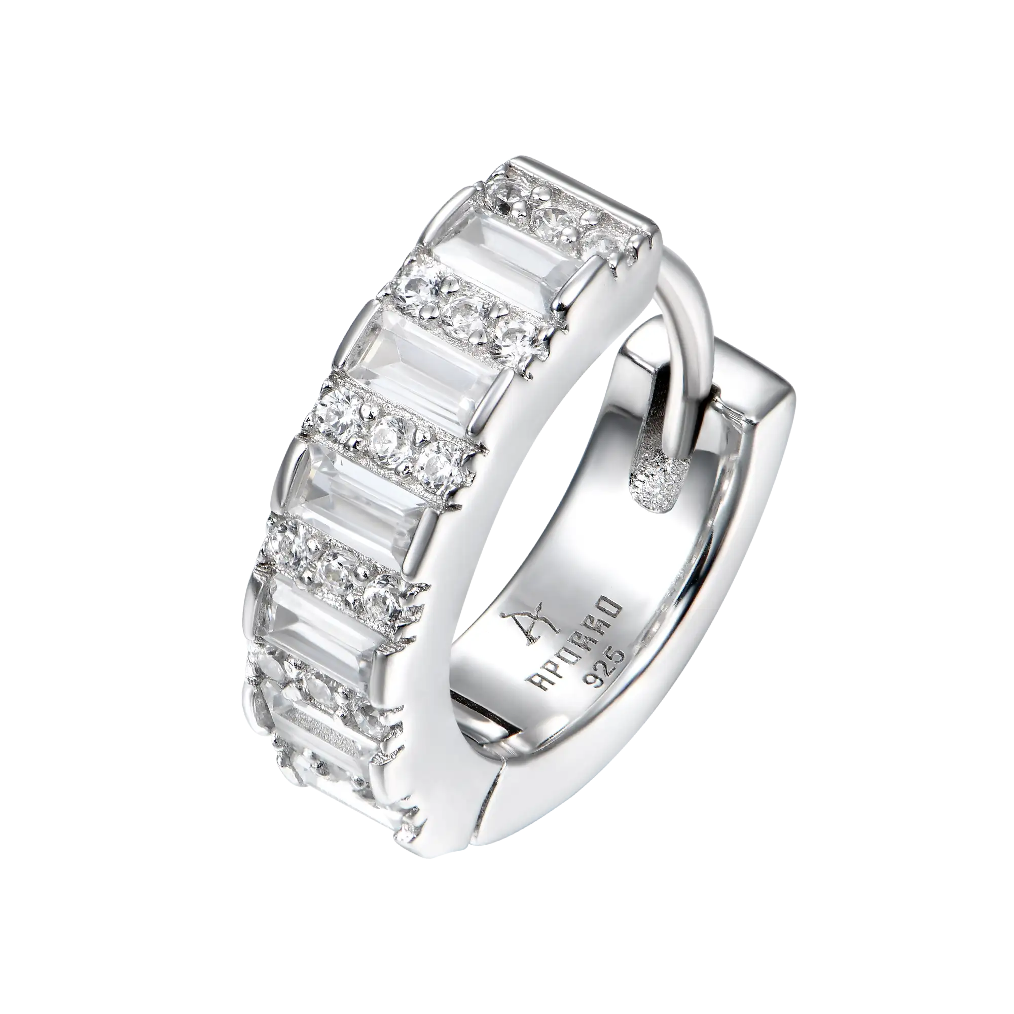 S925 Baguettes Hoop Earring