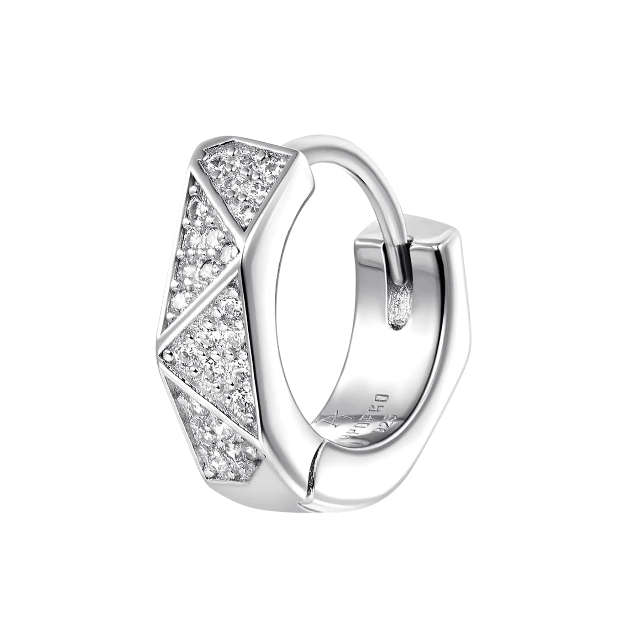 S925 Pyramid Hoop Earrings