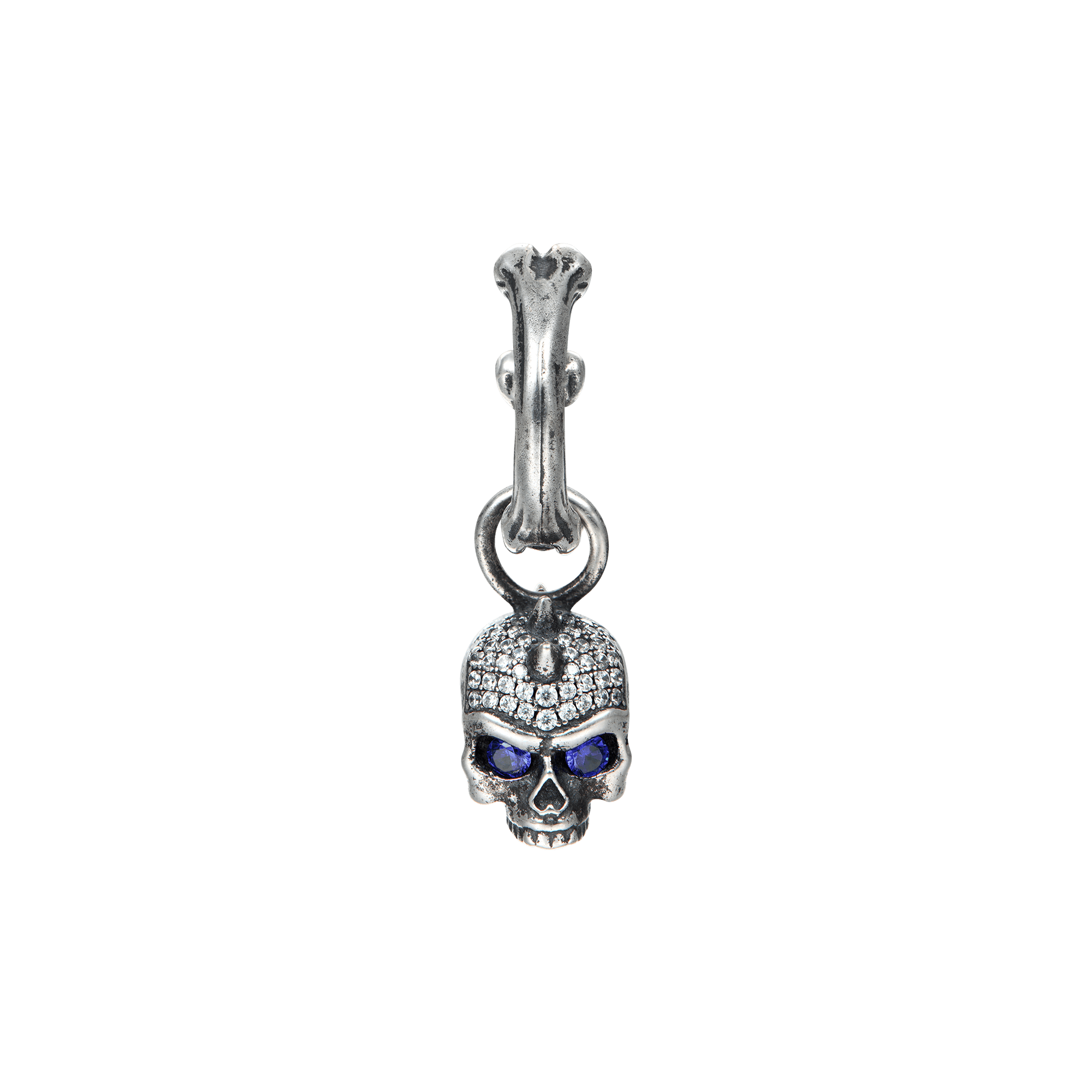 X Iced Skull baumelnder Ohrring