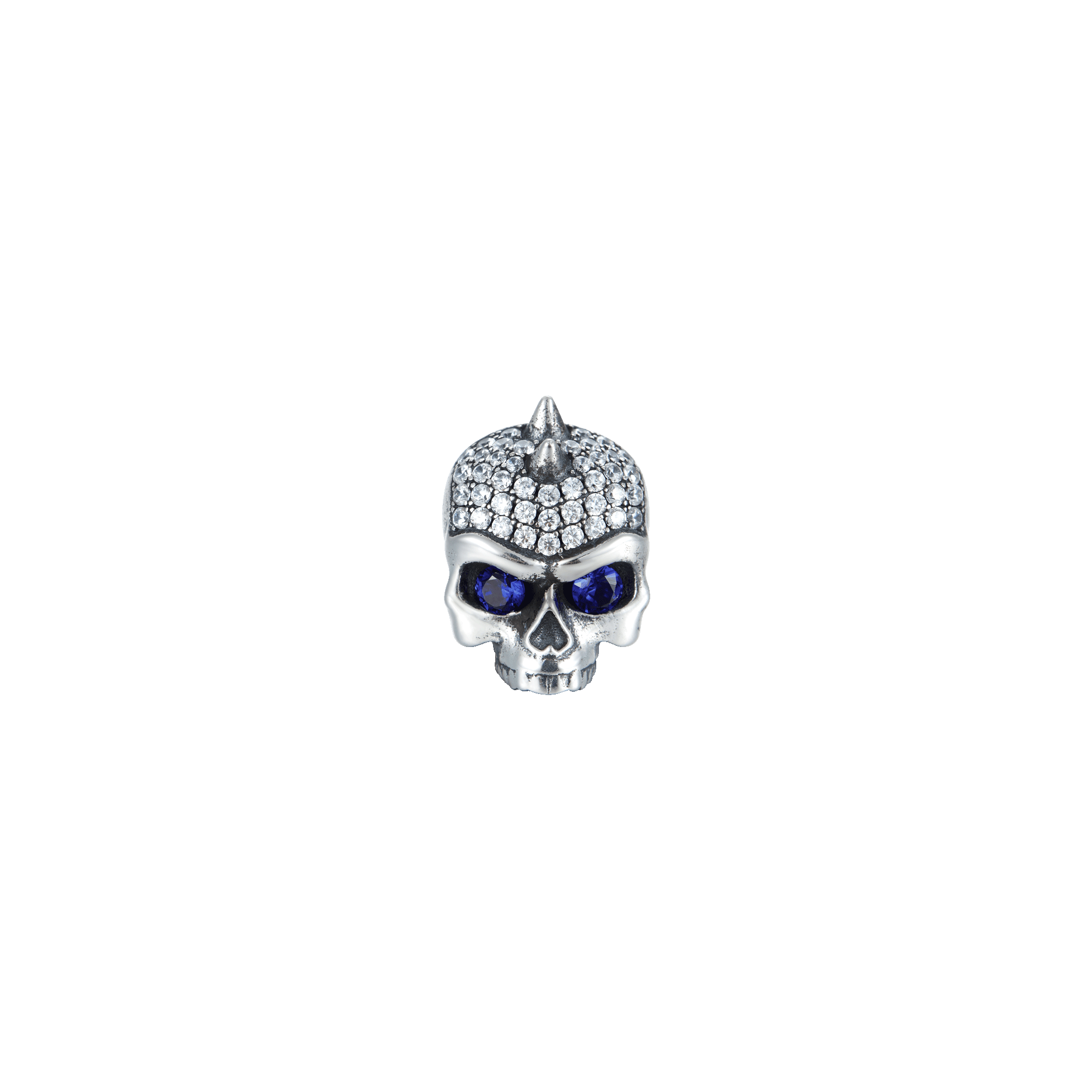 X Iced Skull Hoop Ohrring