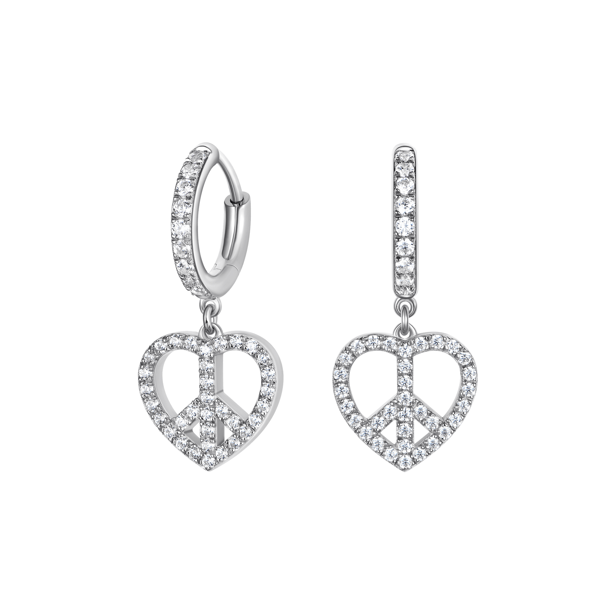 Women's APORRO X JHF Peace & Love Dangly Earrings-Pair