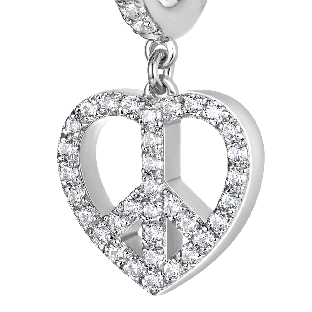 Women's APORRO X JHF Peace & Love Dangly Earrings-Pair
