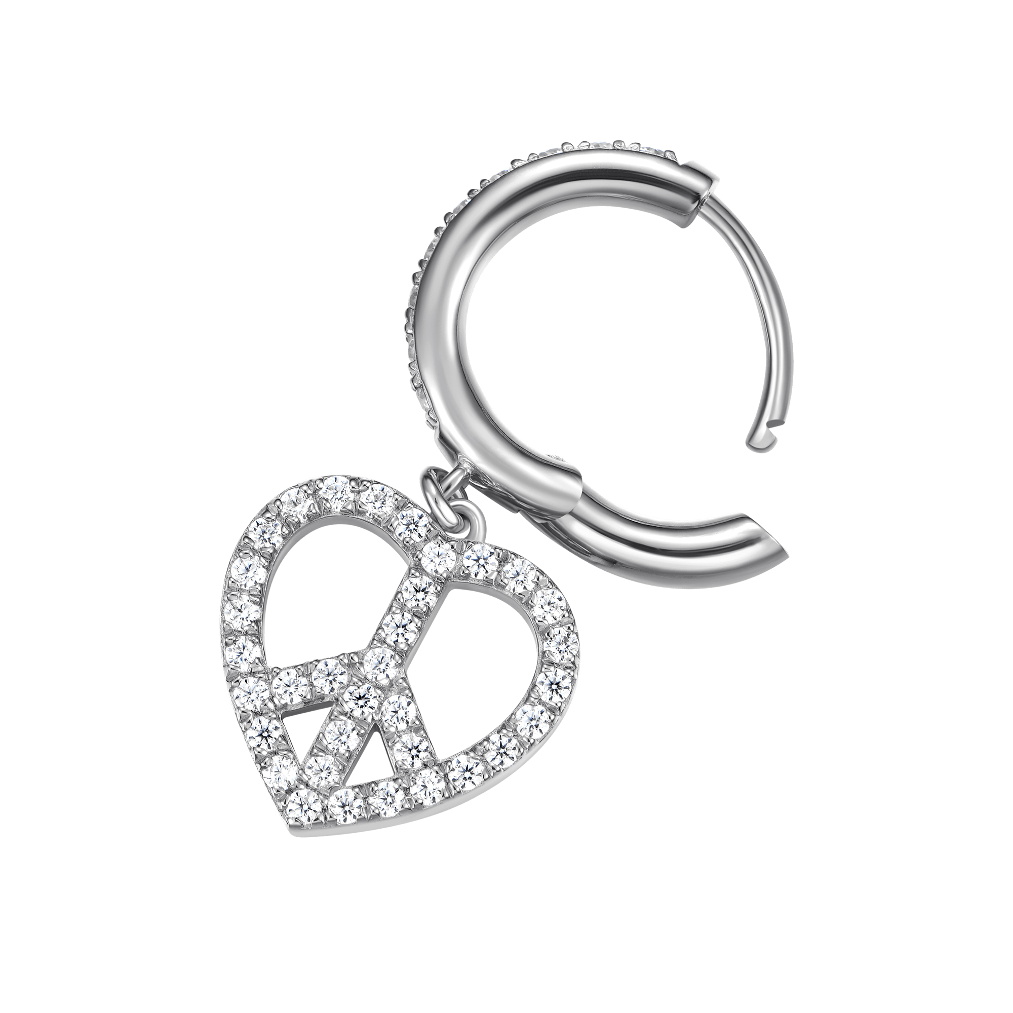 Women's APORRO X JHF Peace & Love Dangly Earrings-Pair