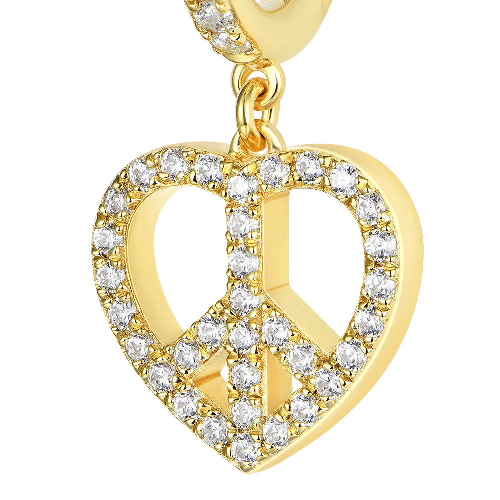 Women's APORRO X JHF Peace & Love Dangly Earrings-Pair