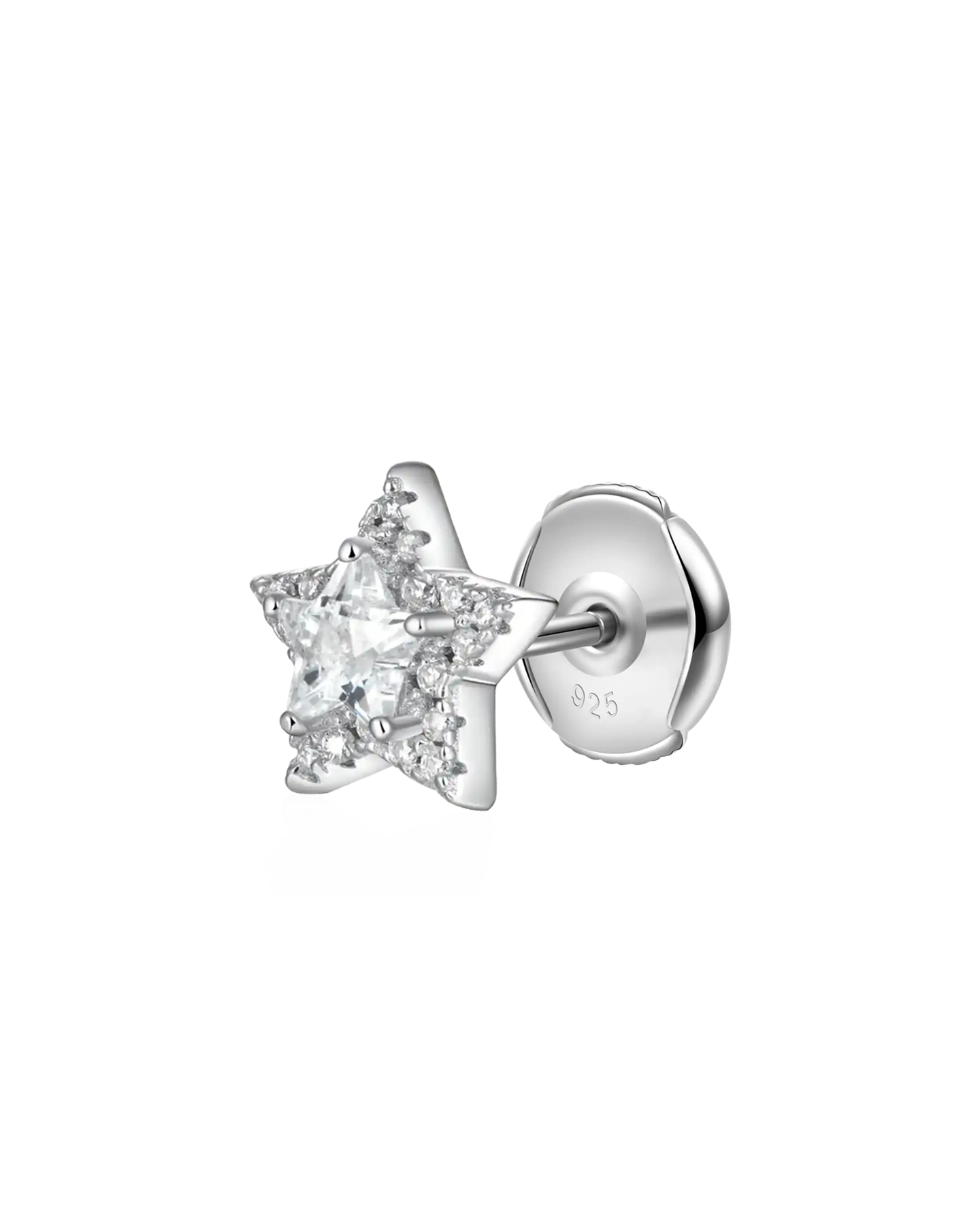 S925 Halo Star Stud Earrings-Pair