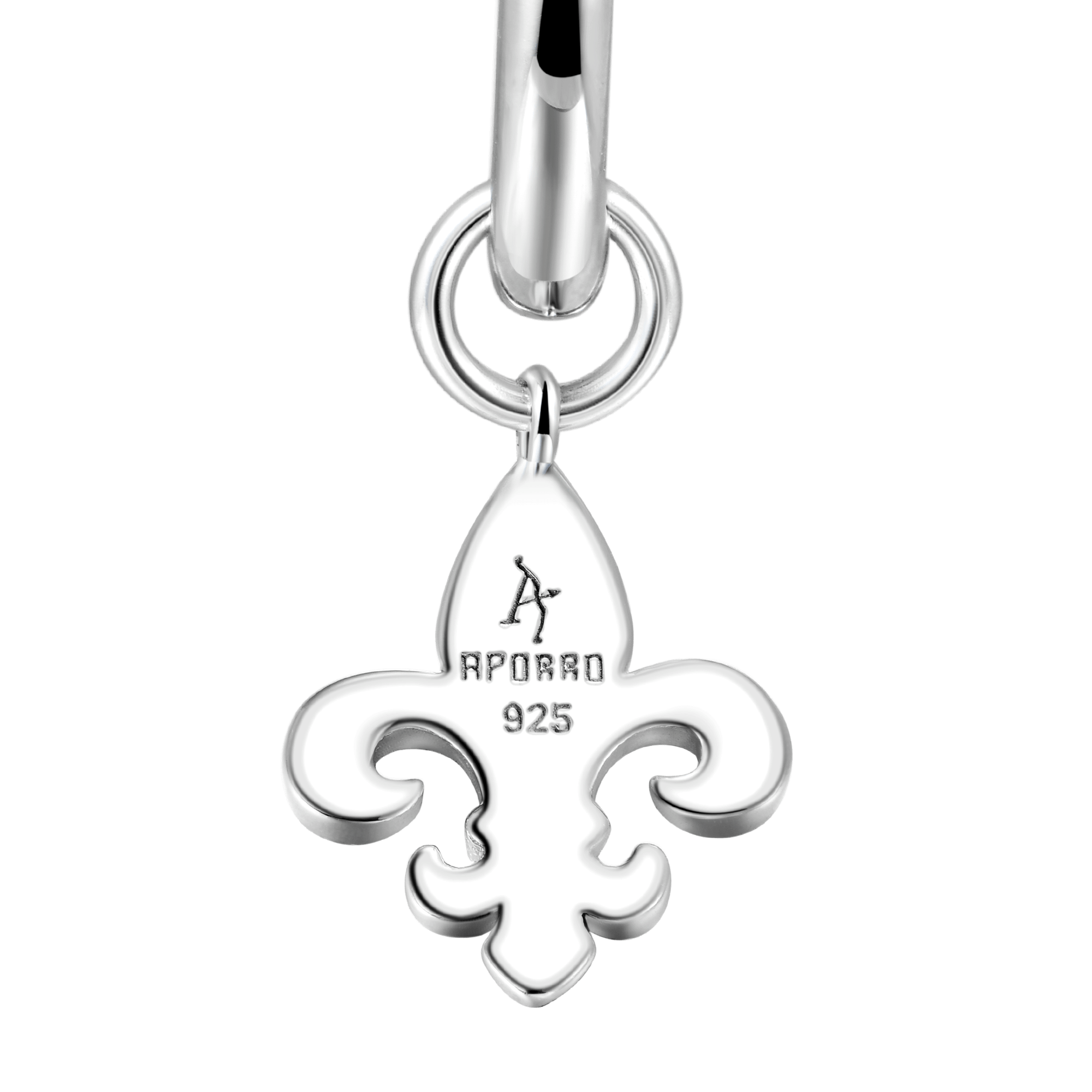 Fleur de Lis Boucle d'oreille Dangly - Single