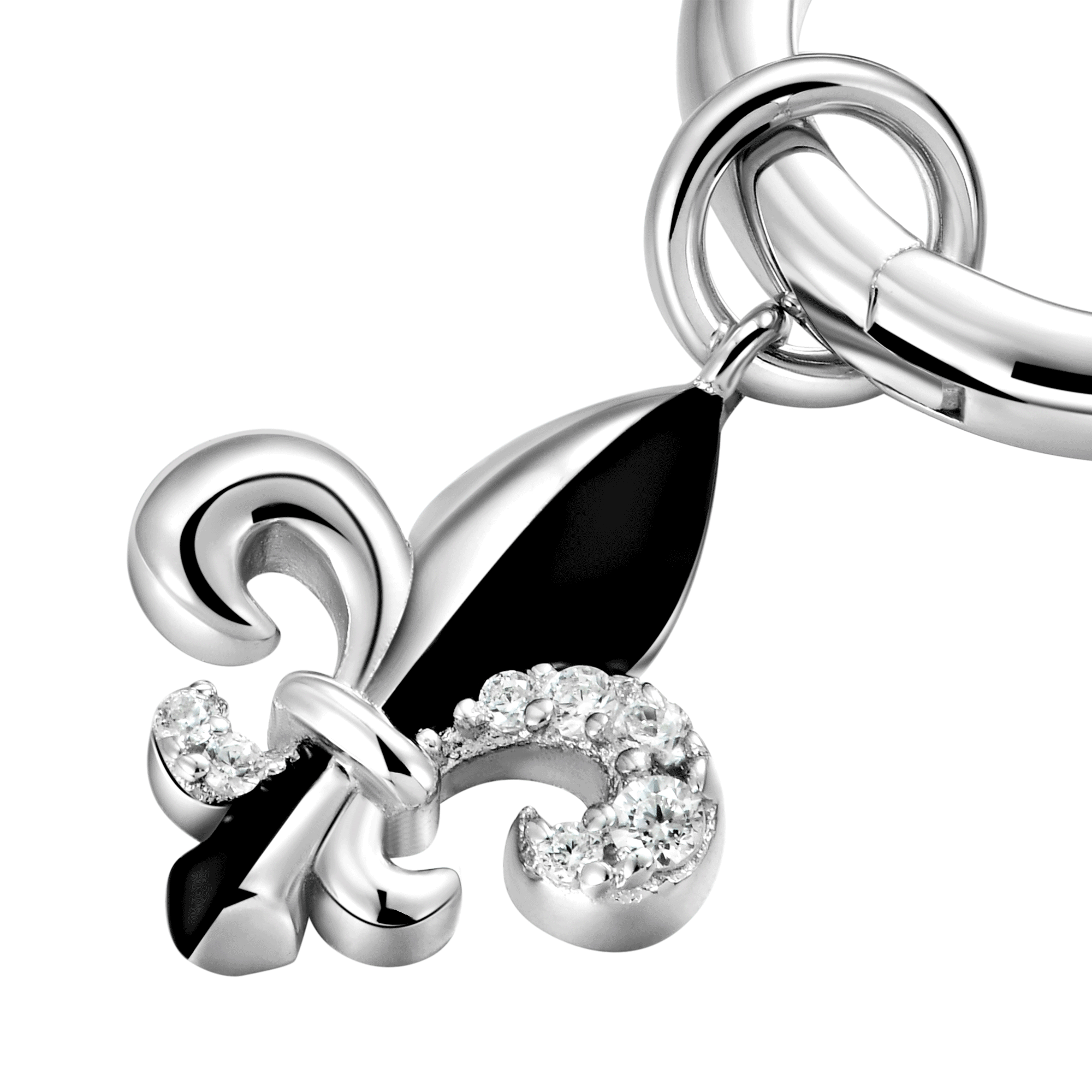 Fleur de Lis Boucle d'oreille Dangly - Single