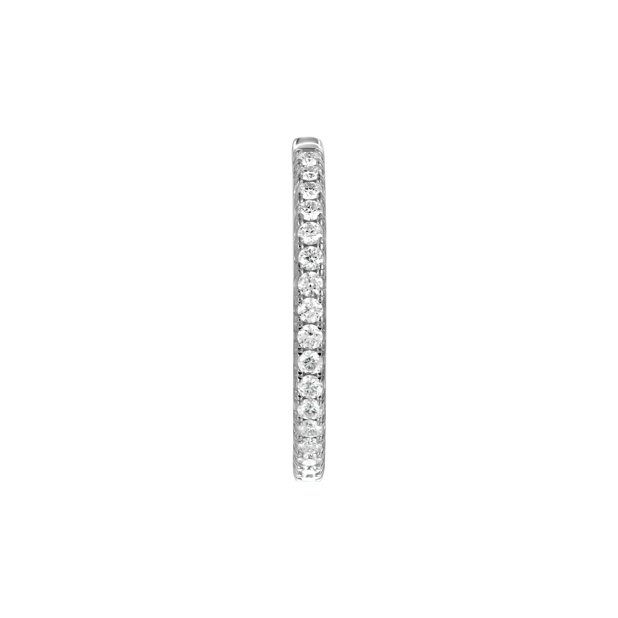 Moissanite One Row Pendientes de aro grandes