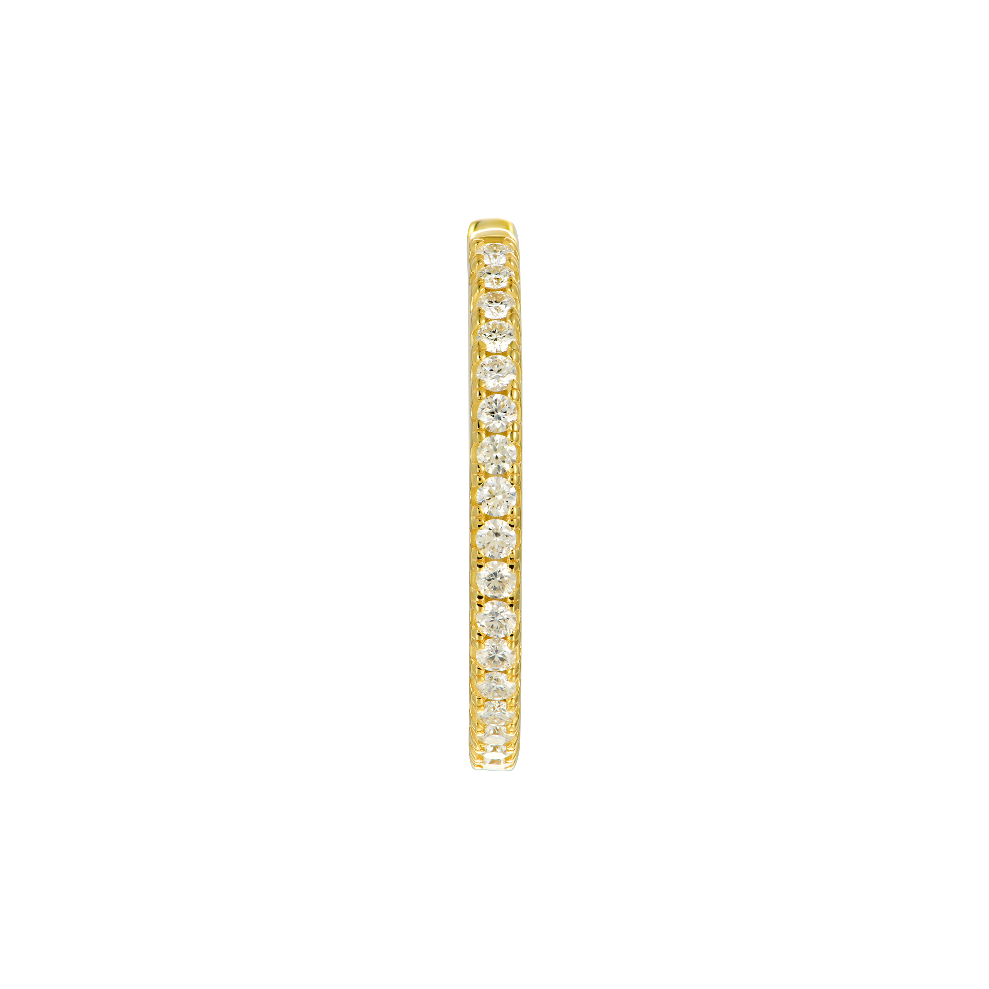 Moissanite One Row Pendientes de aro grandes