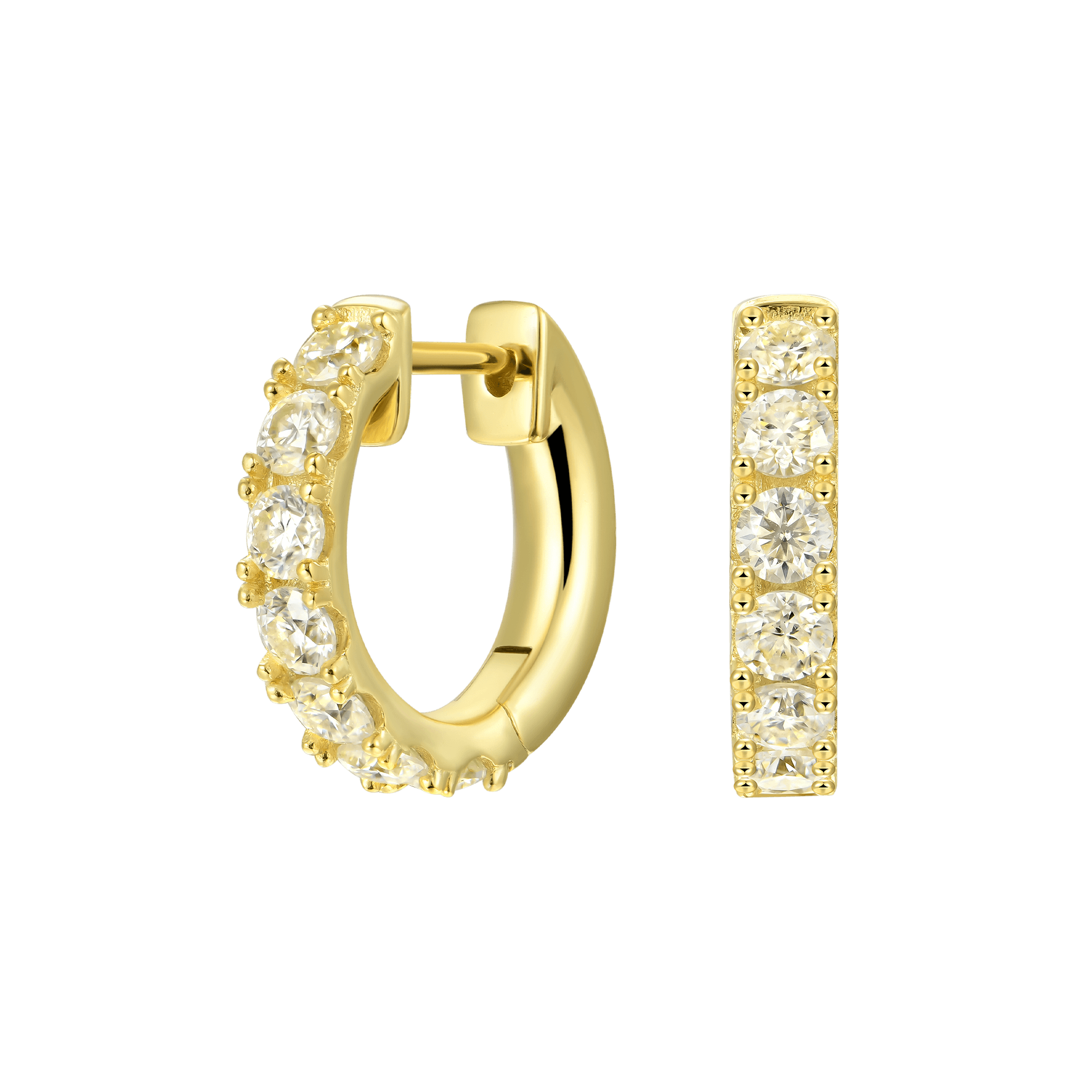 Moissanite S925 Single Row Hoop Earring