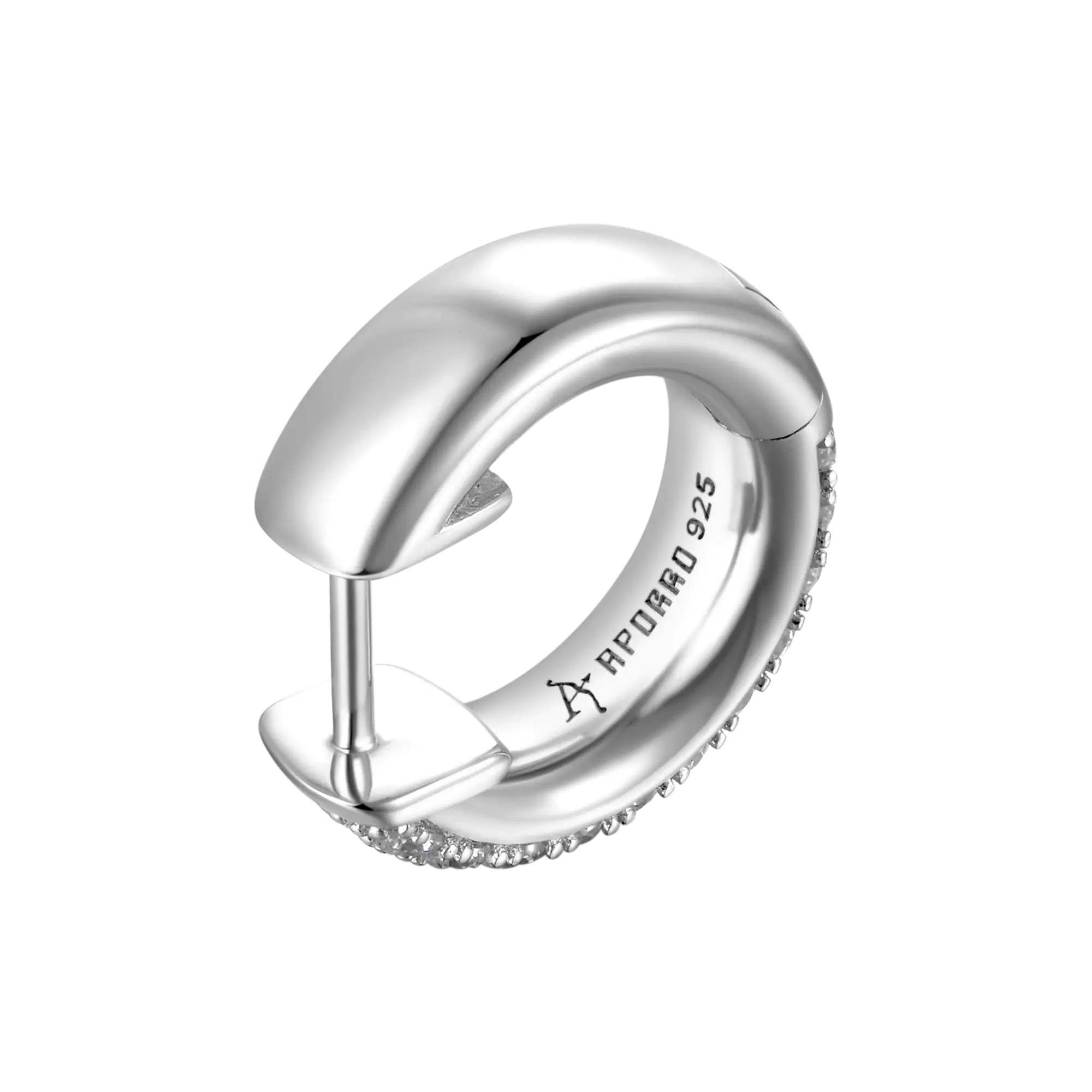 Pendiente de aro en racimo S925