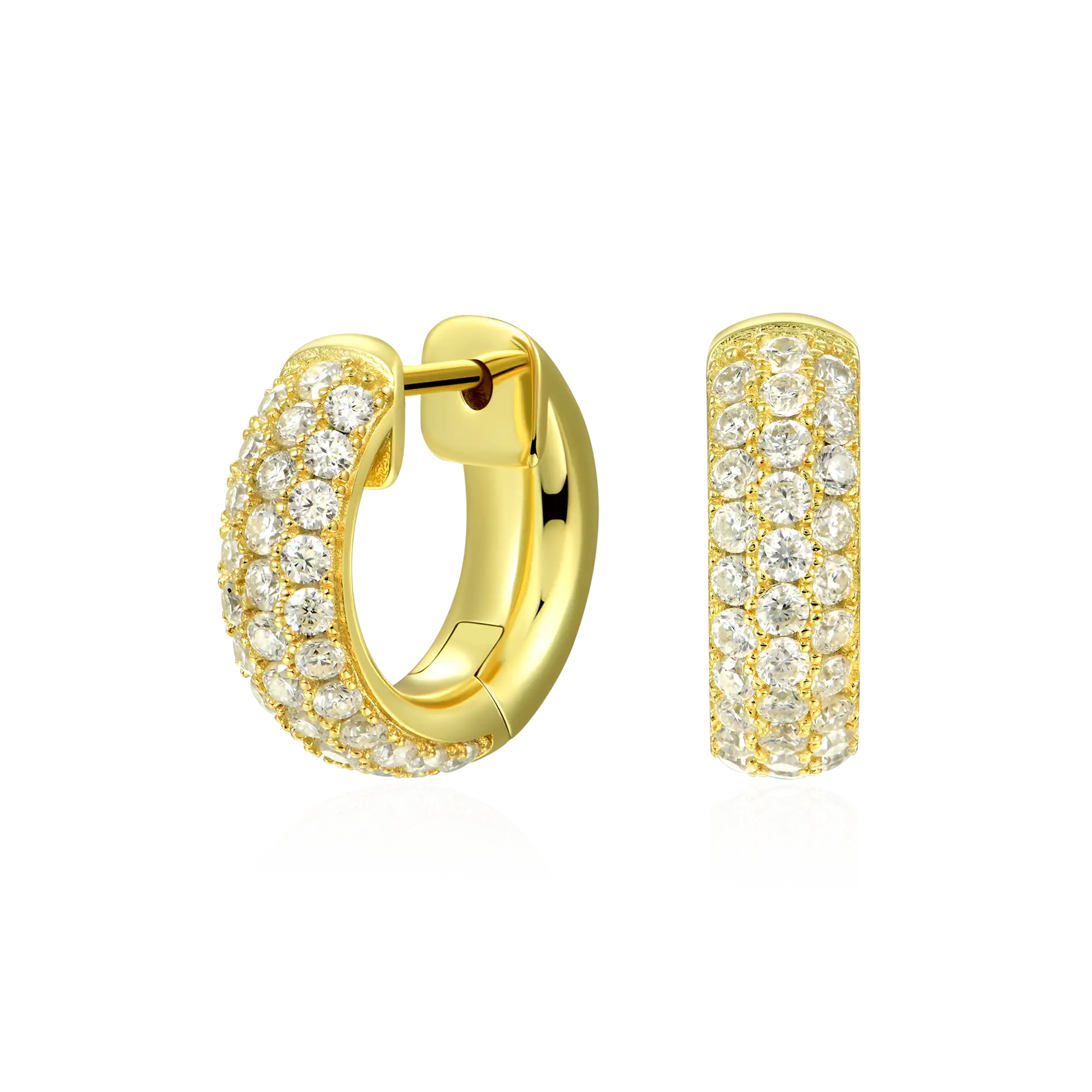 Pendiente de aro en racimo S925