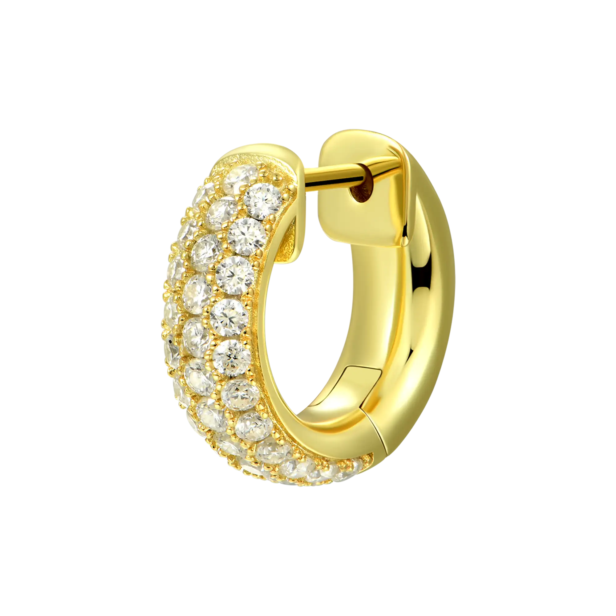 Pendiente de aro en racimo S925