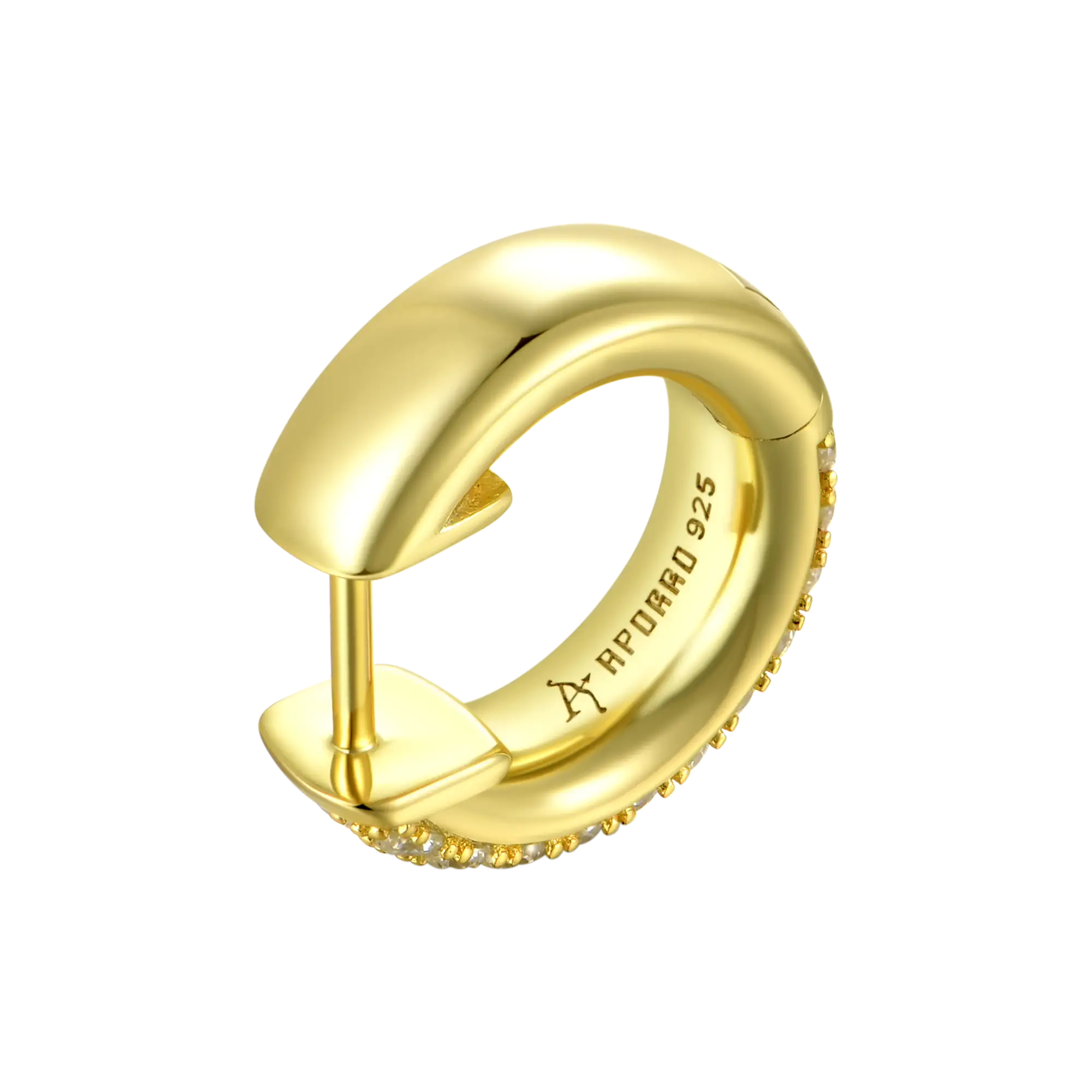 Pendiente de aro en racimo S925